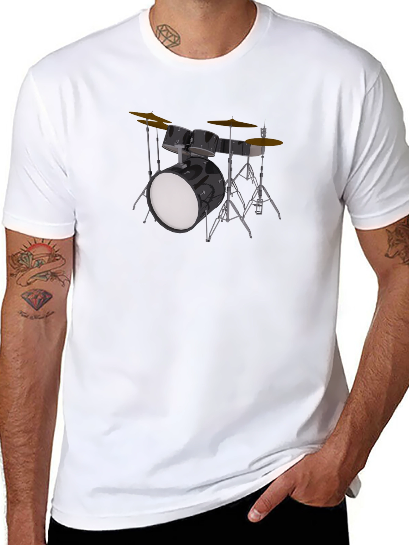 Black Drum Kit T-Shirt