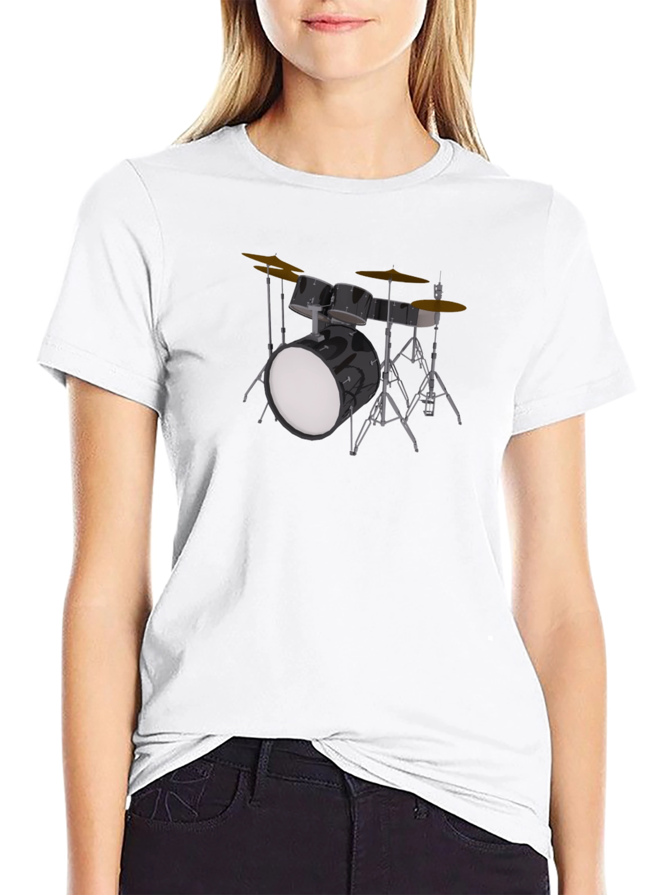 Black Drum Kit T-Shirt