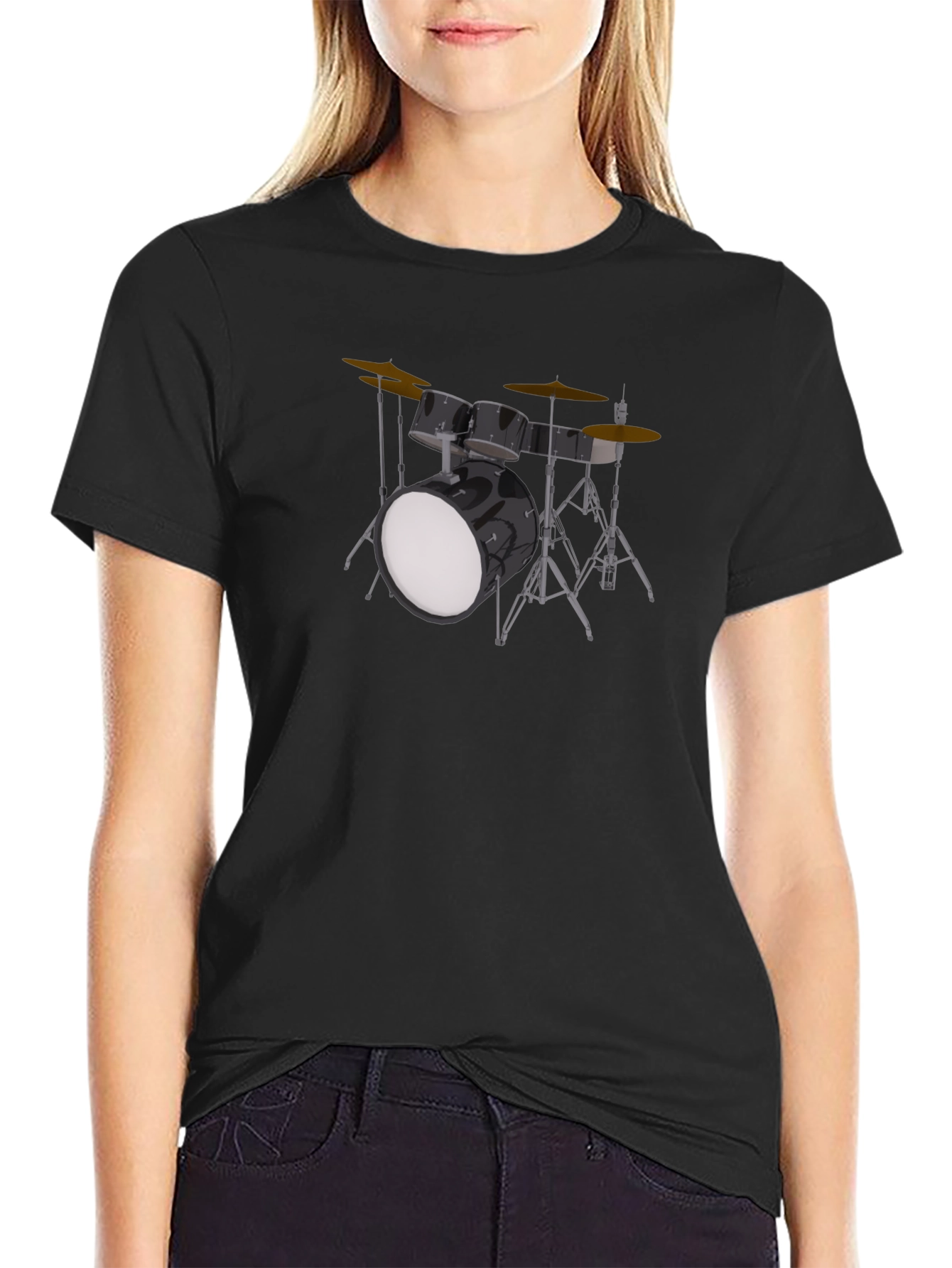 Black Drum Kit T-Shirt