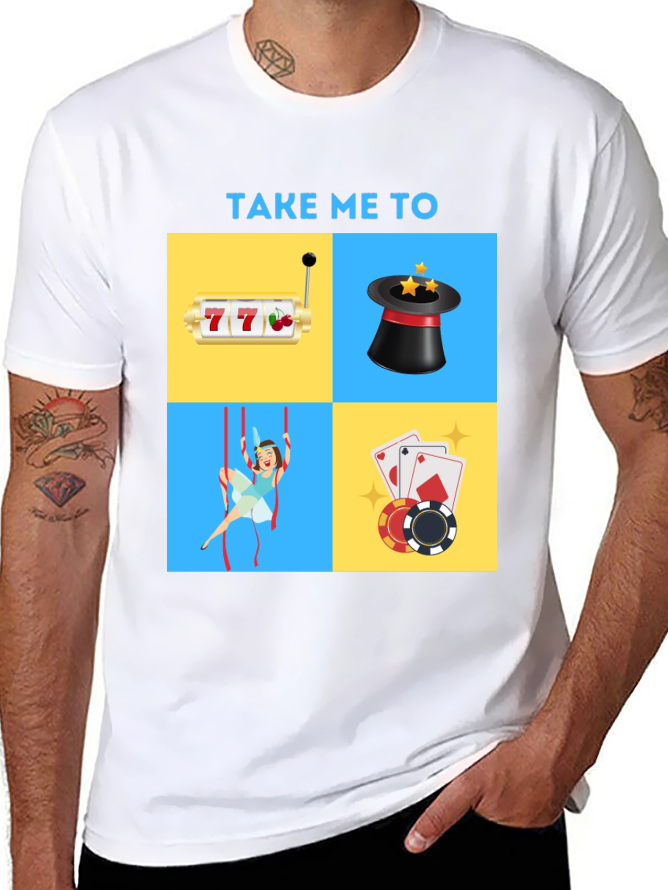 Casino Adventure Graphic Tee - Lucky Charm Shirt