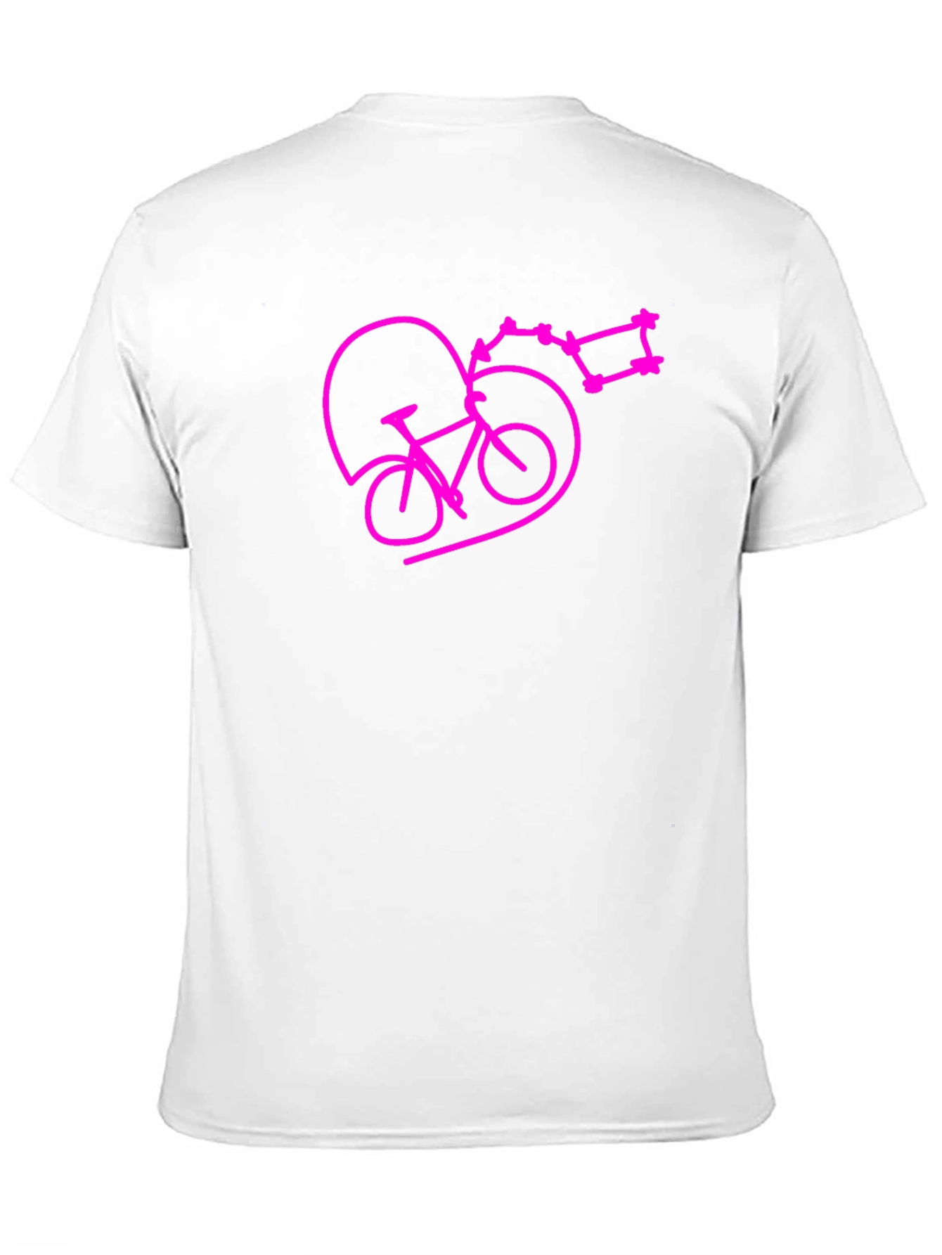 Bike & Heart Tee - Black Cotton Blend