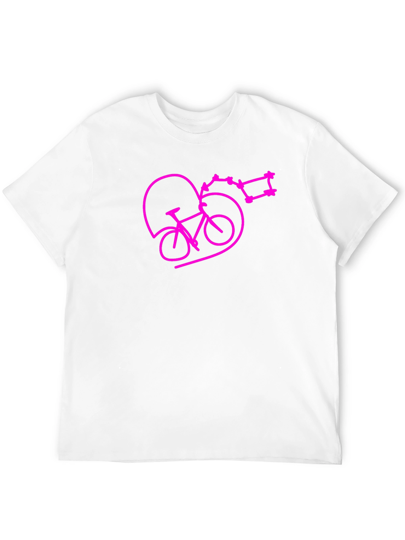 Bike & Heart Tee - Black Cotton Blend