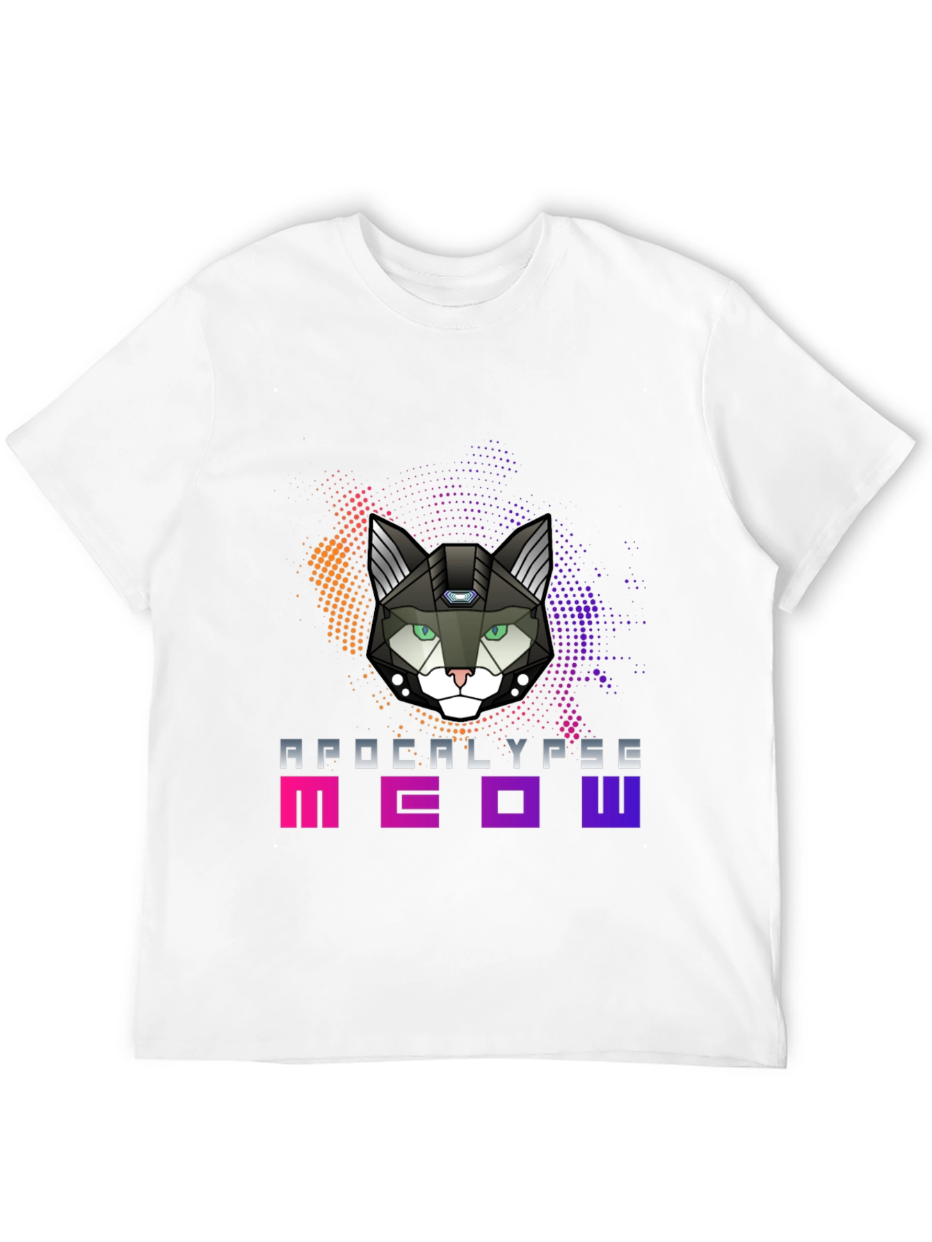 Apocalypse Meow T-Shirt - Futuristic Cat Design