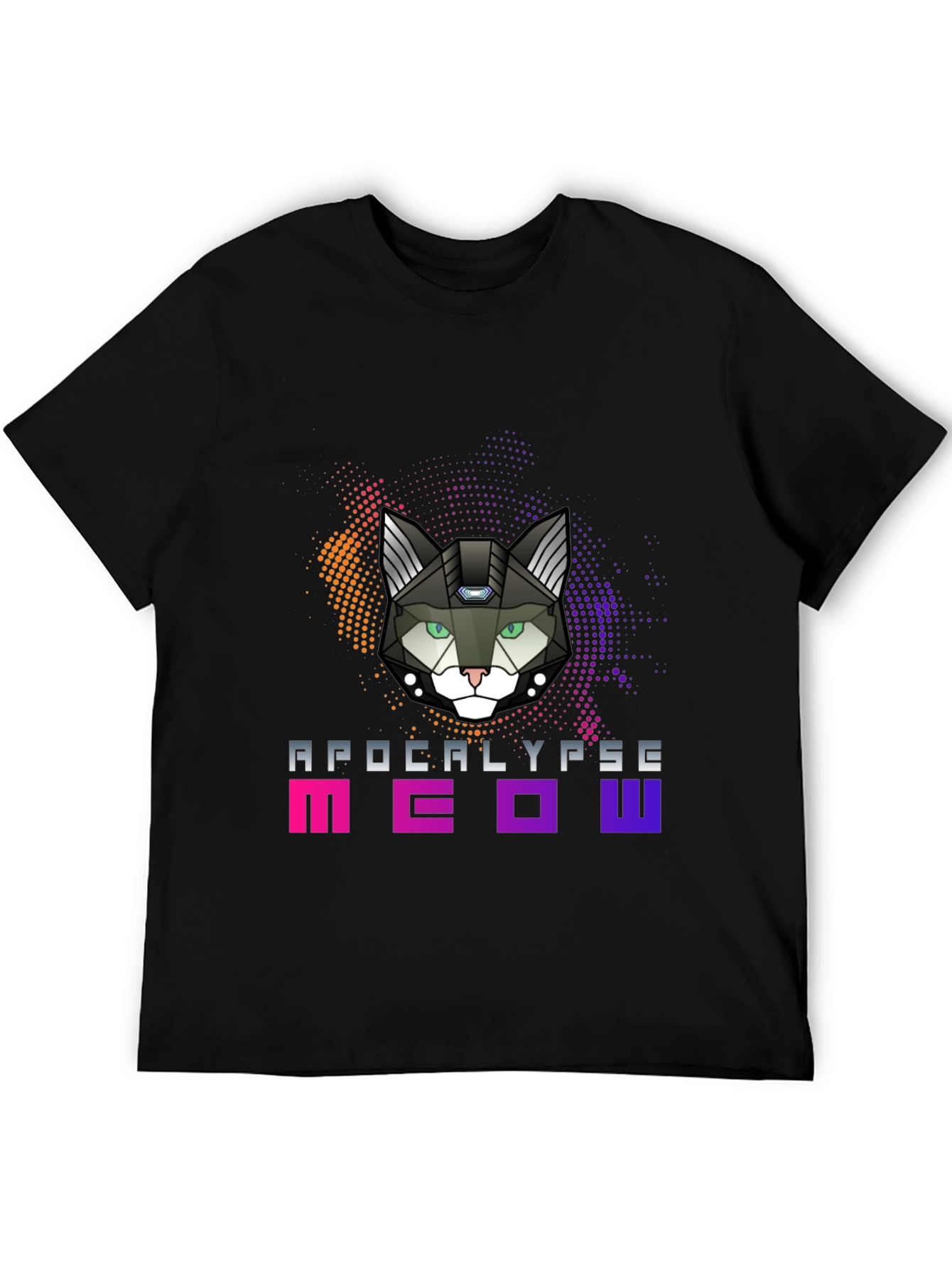 Apocalypse Meow T-Shirt - Futuristic Cat Design
