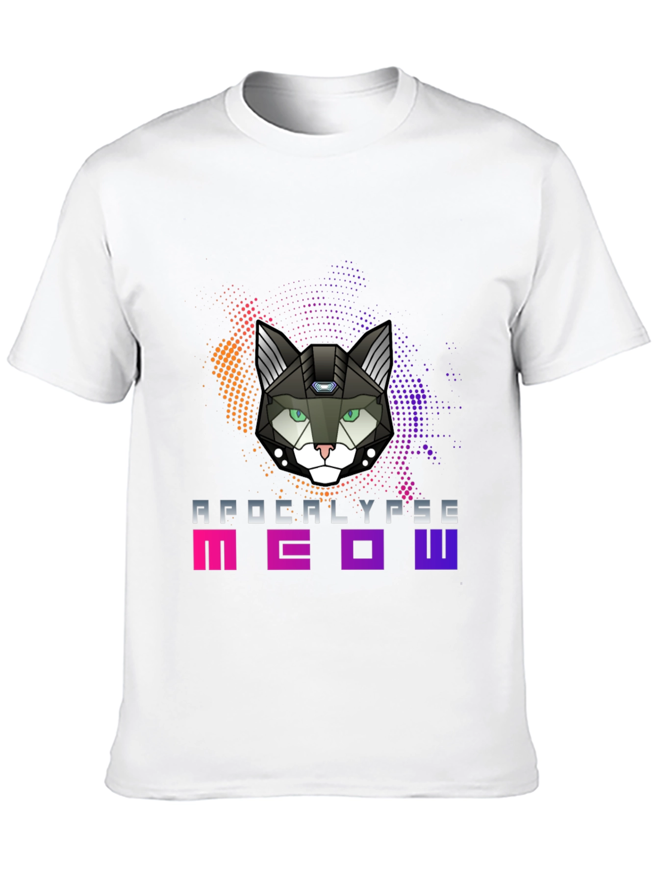 Apocalypse Meow T-Shirt - Futuristic Cat Design