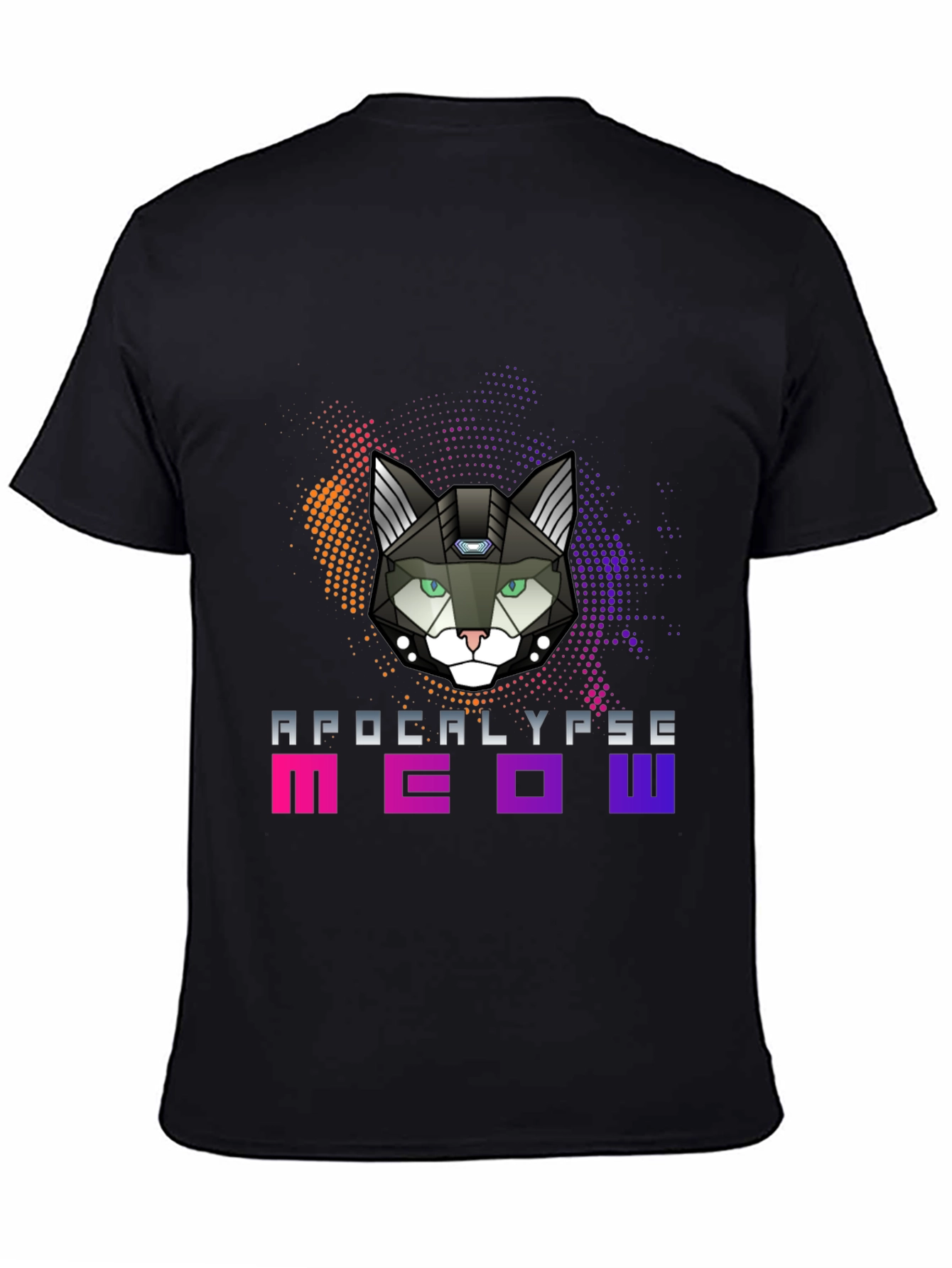Apocalypse Meow T-Shirt - Futuristic Cat Design