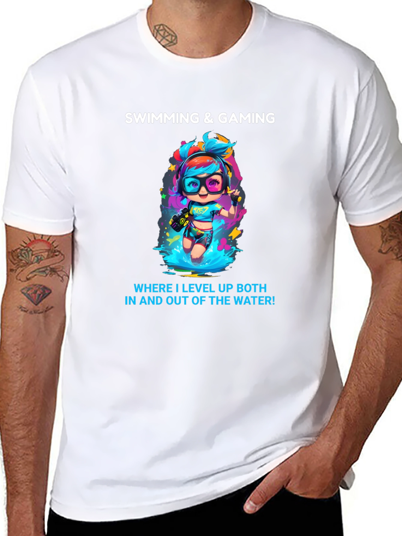 Swimming and Gaming T-Shirt