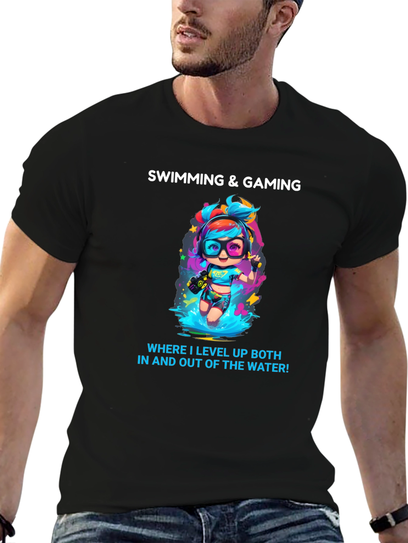 Swimming and Gaming T-Shirt