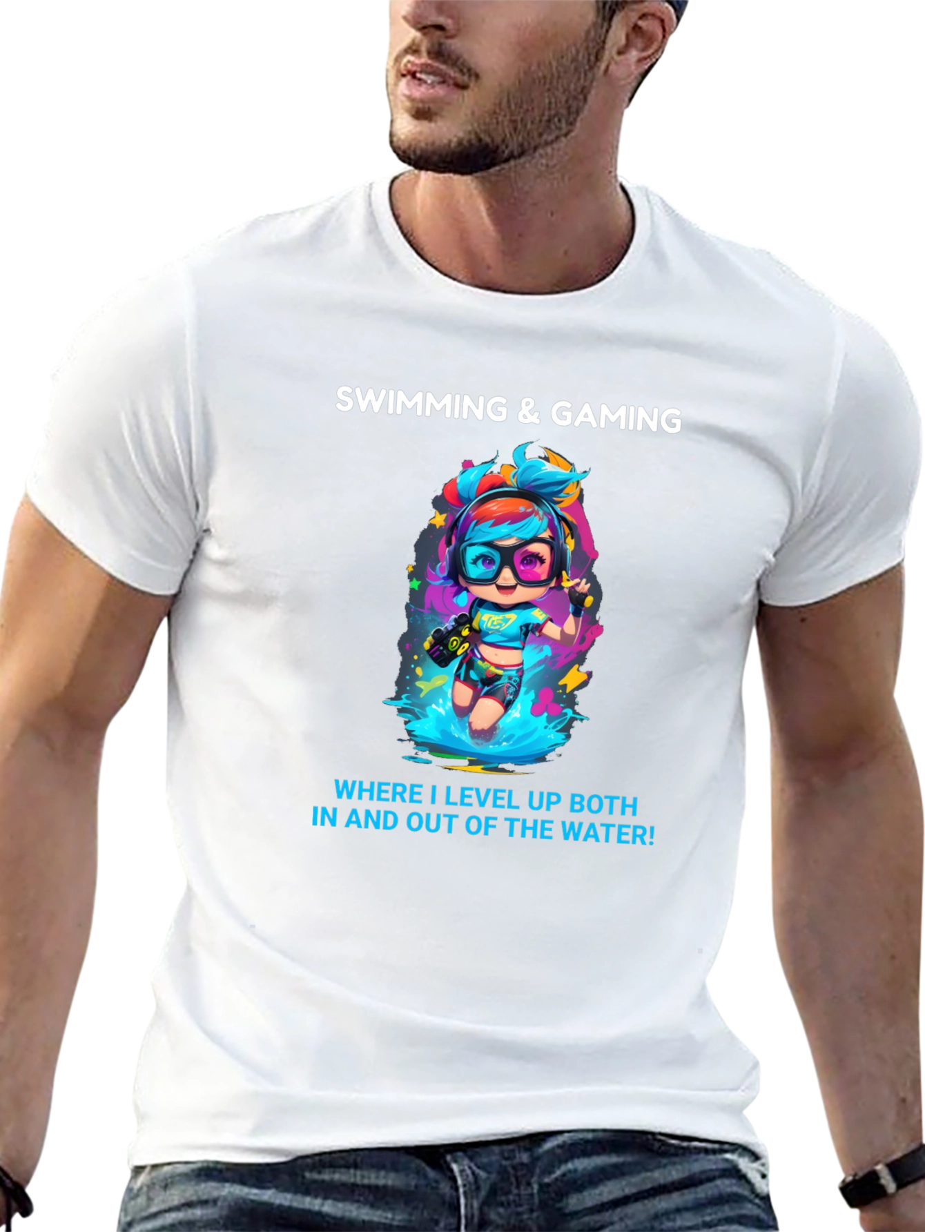 Swimming and Gaming T-Shirt