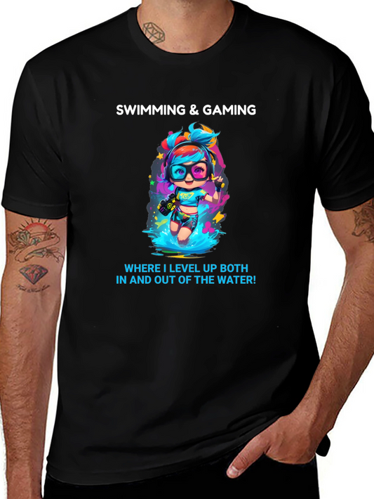 Swimming and Gaming T-Shirt