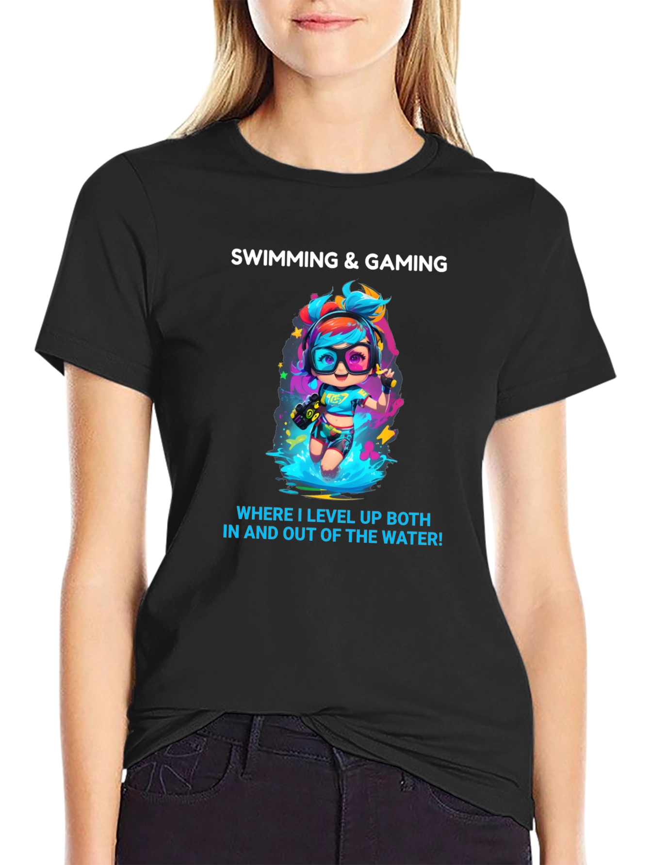 Swimming and Gaming T-Shirt