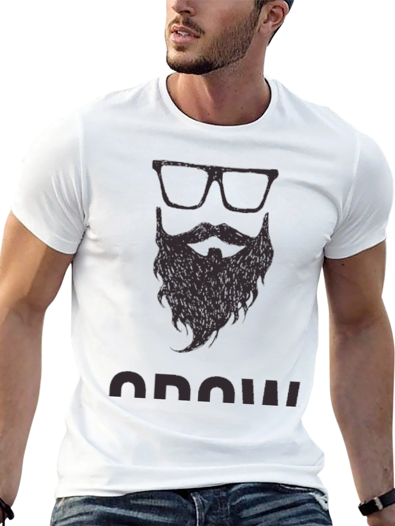 Bearded Glasses Graphic Tee - Grow Your Own Style!