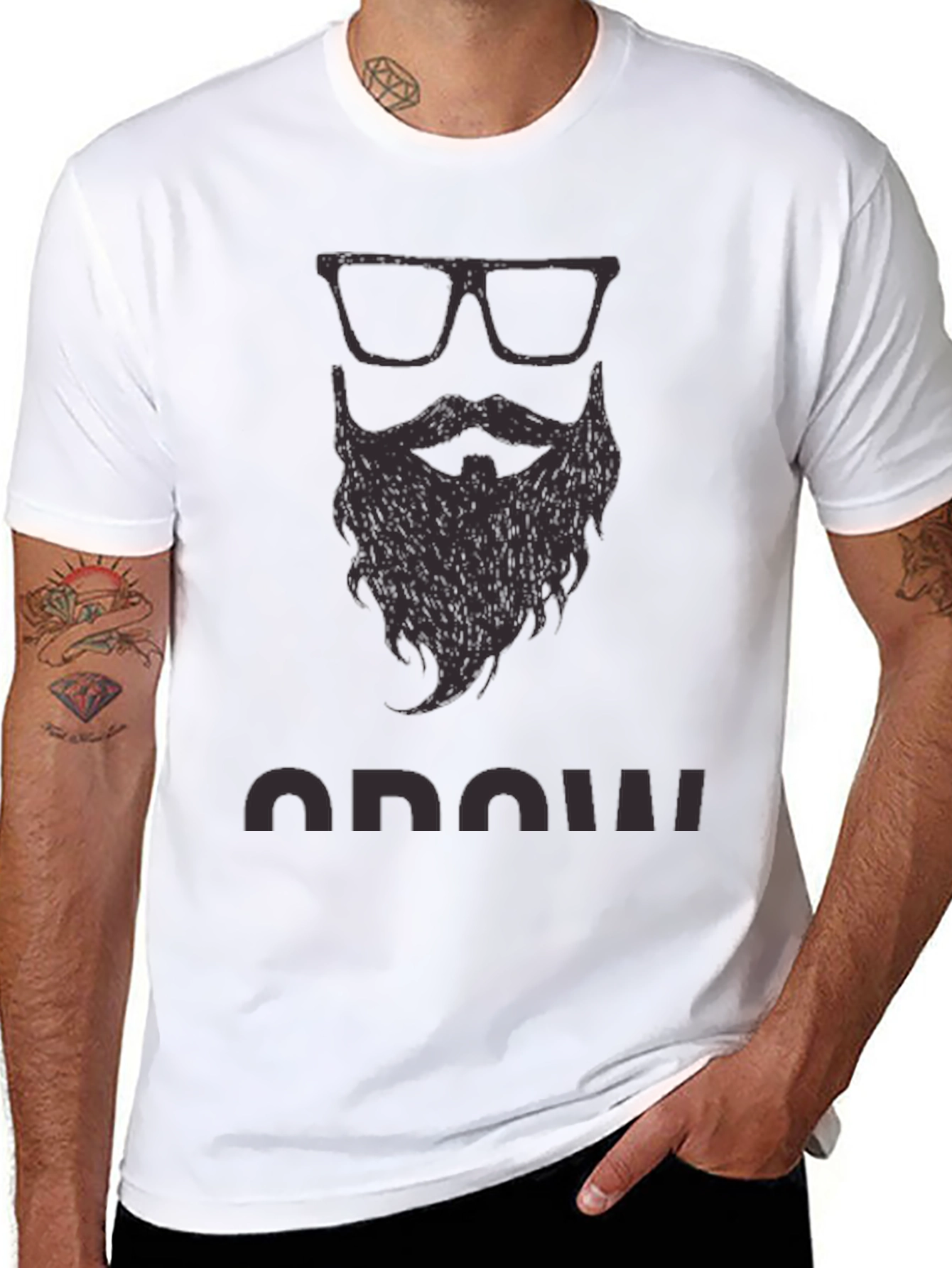 Bearded Glasses Graphic Tee - Grow Your Own Style!