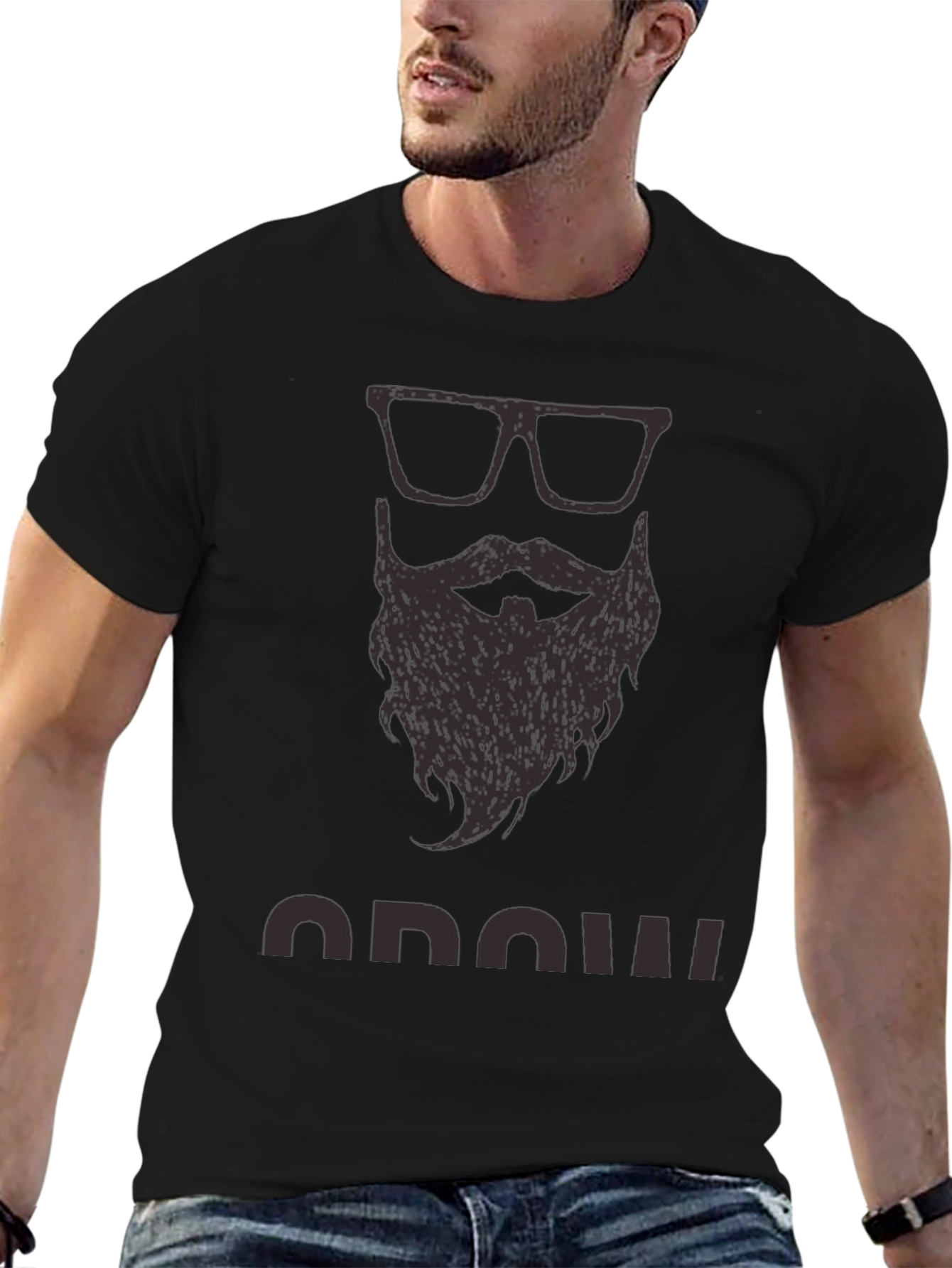 Bearded Glasses Graphic Tee - Grow Your Own Style!