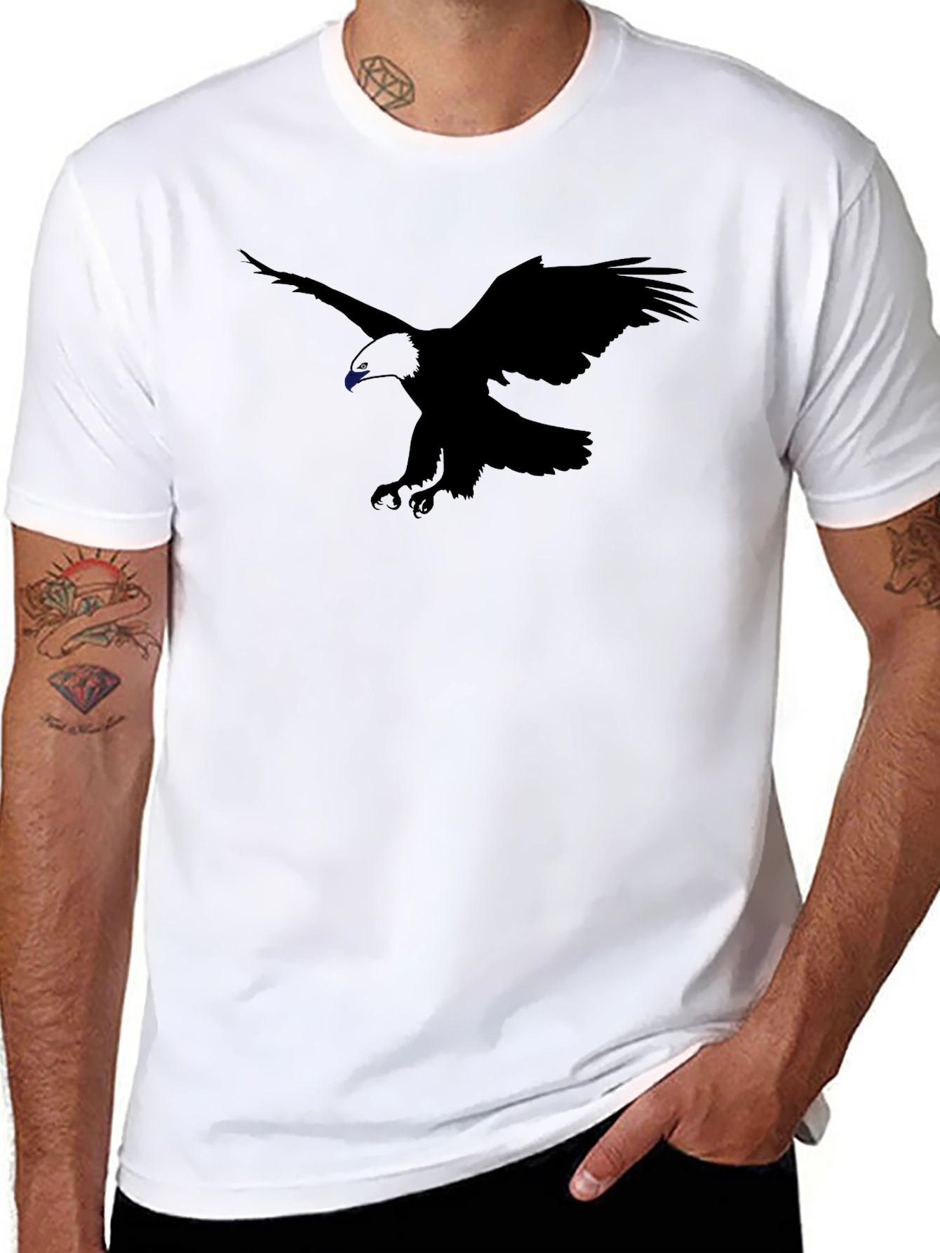 Black Eagle Graphic Tee - Mens Short Sleeve