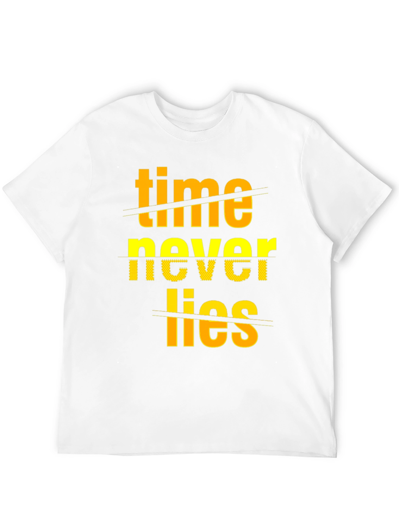Time Never Lies Graphic Print Crew Neck T-Shirt
