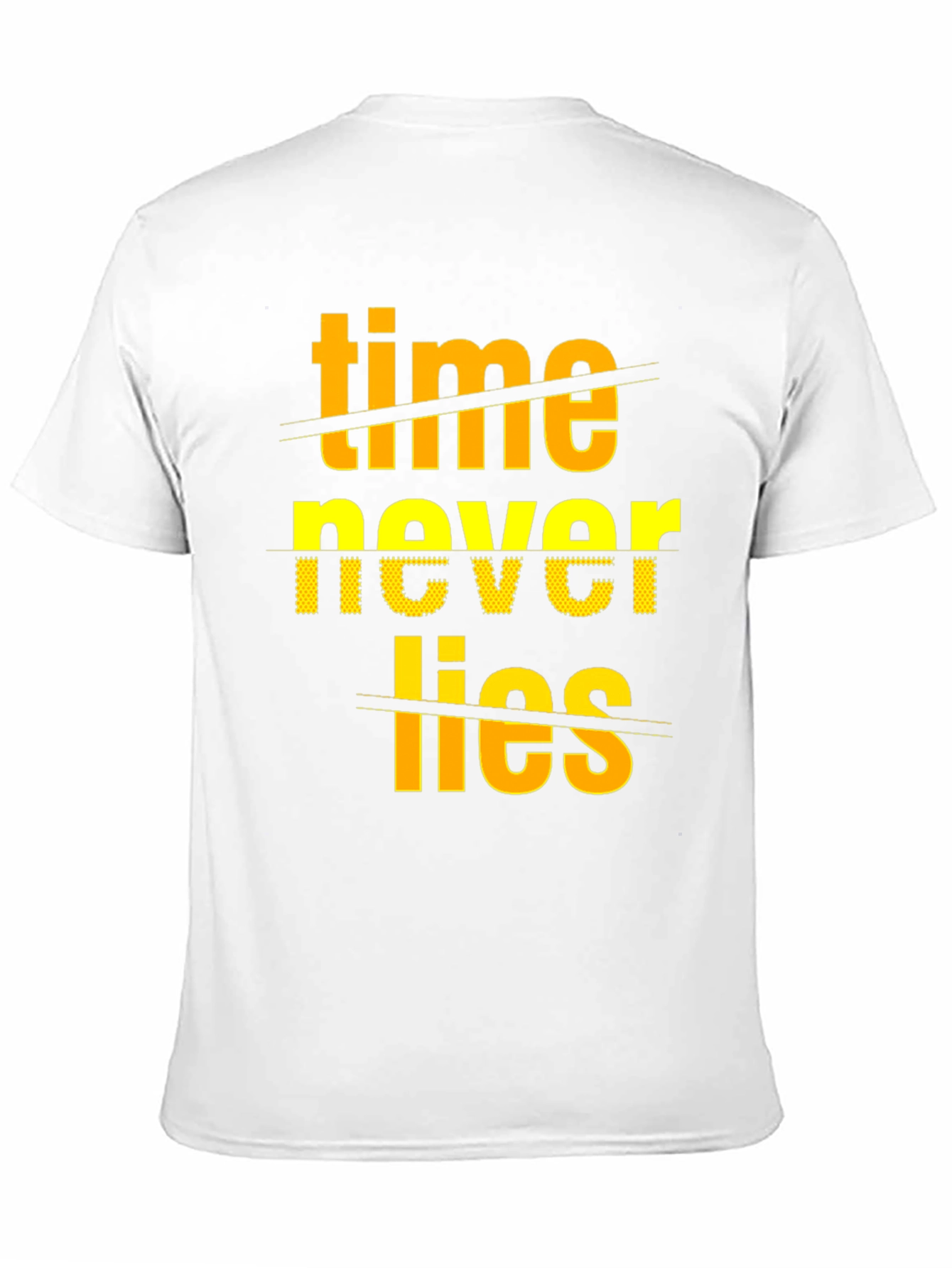 Time Never Lies Graphic Print Crew Neck T-Shirt