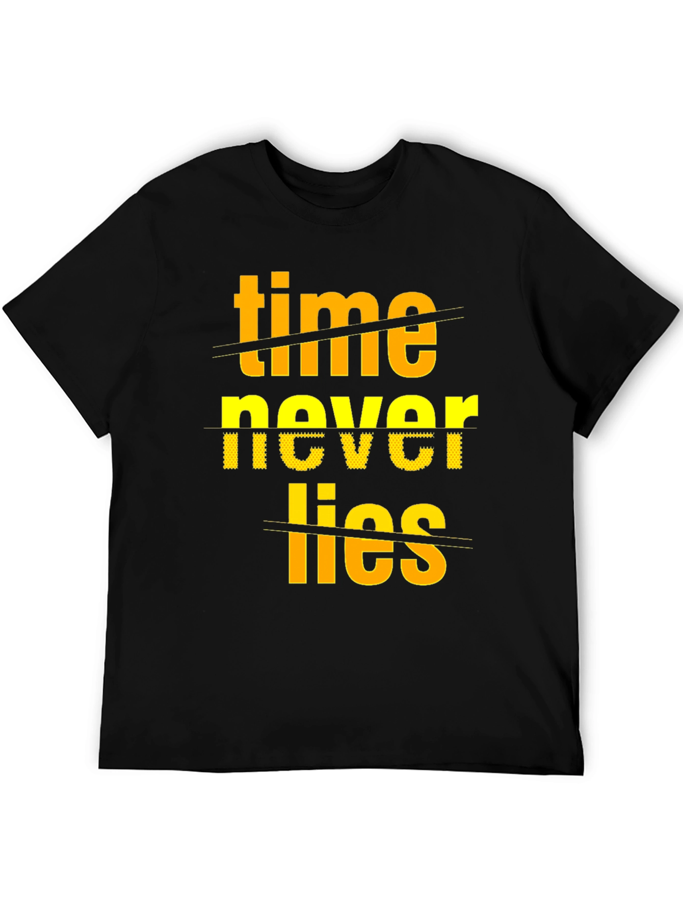 Time Never Lies Graphic Print Crew Neck T-Shirt
