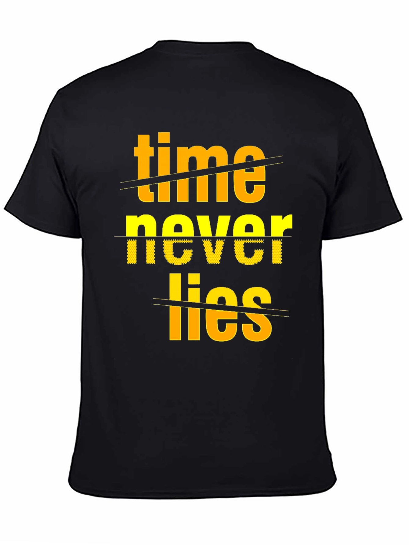Time Never Lies Graphic Print Crew Neck T-Shirt