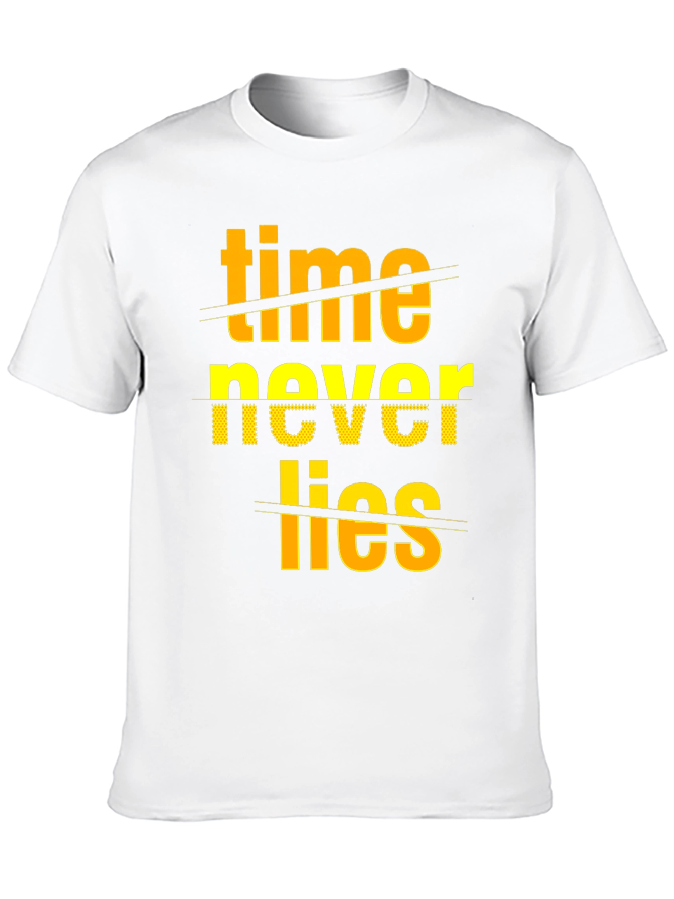 Time Never Lies Graphic Print Crew Neck T-Shirt