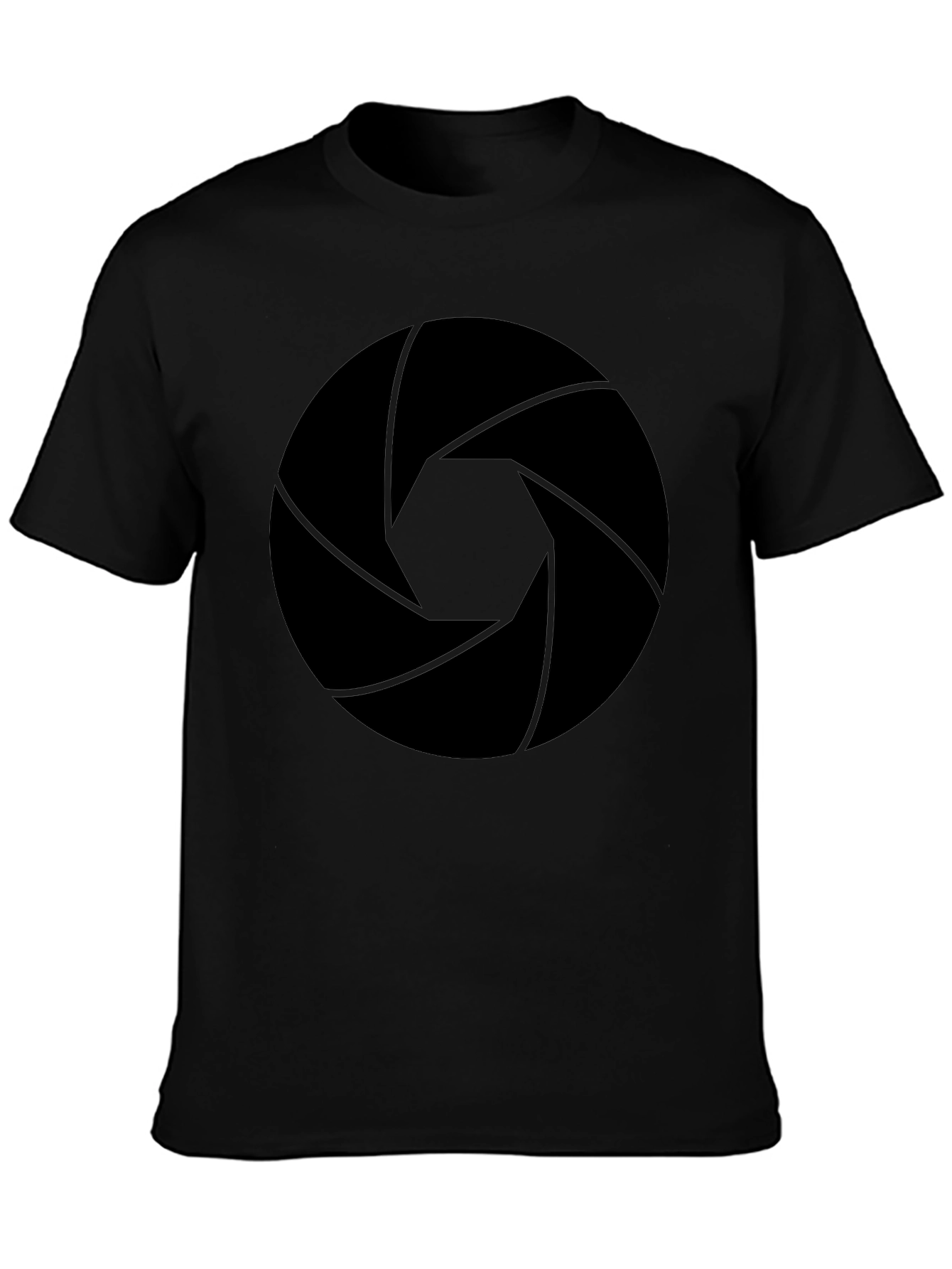 Aperture Lens Graphic Tee - Black Cotton Blend
