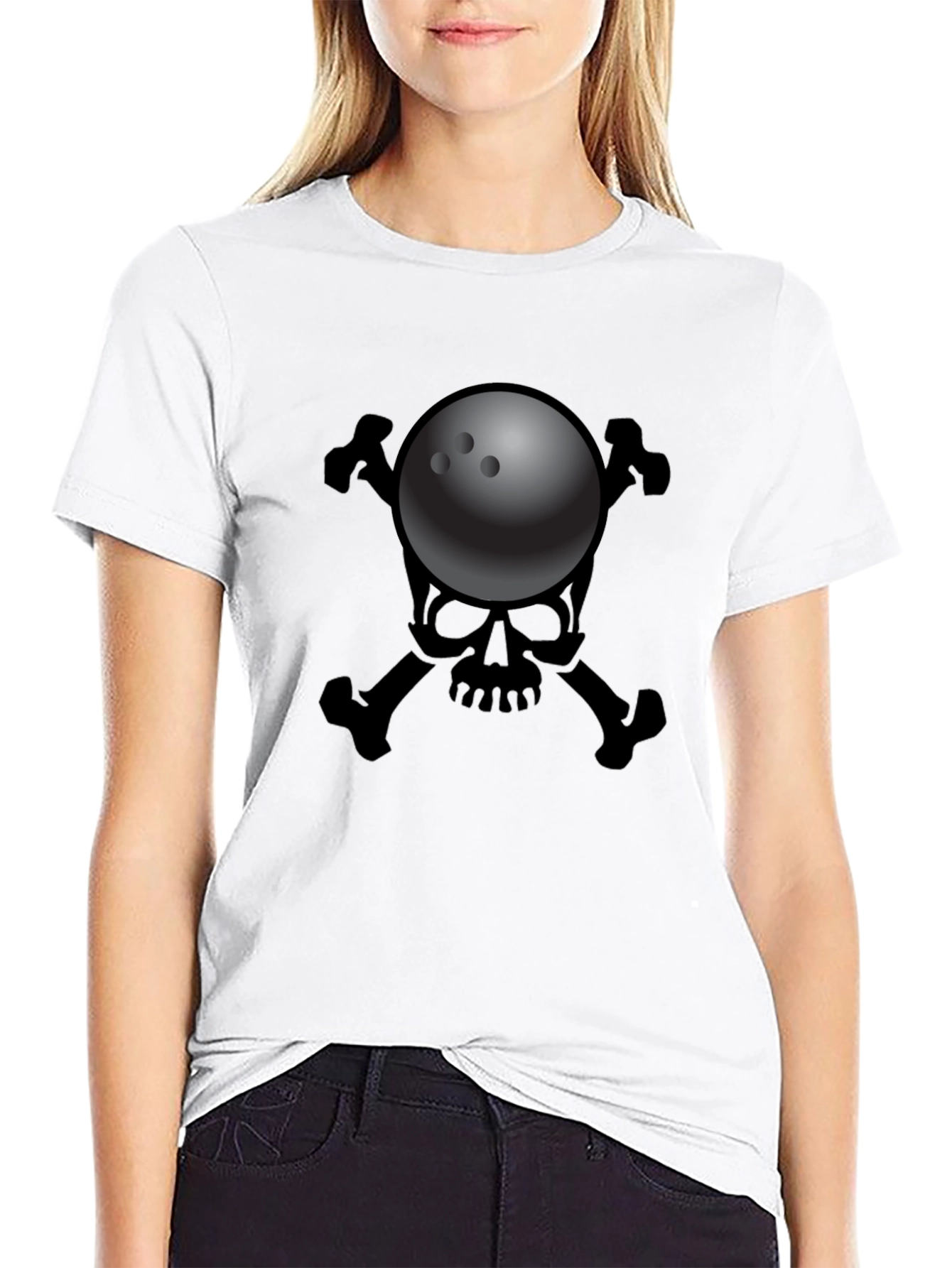 Bowling Skull T-Shirt - Strike Death Design