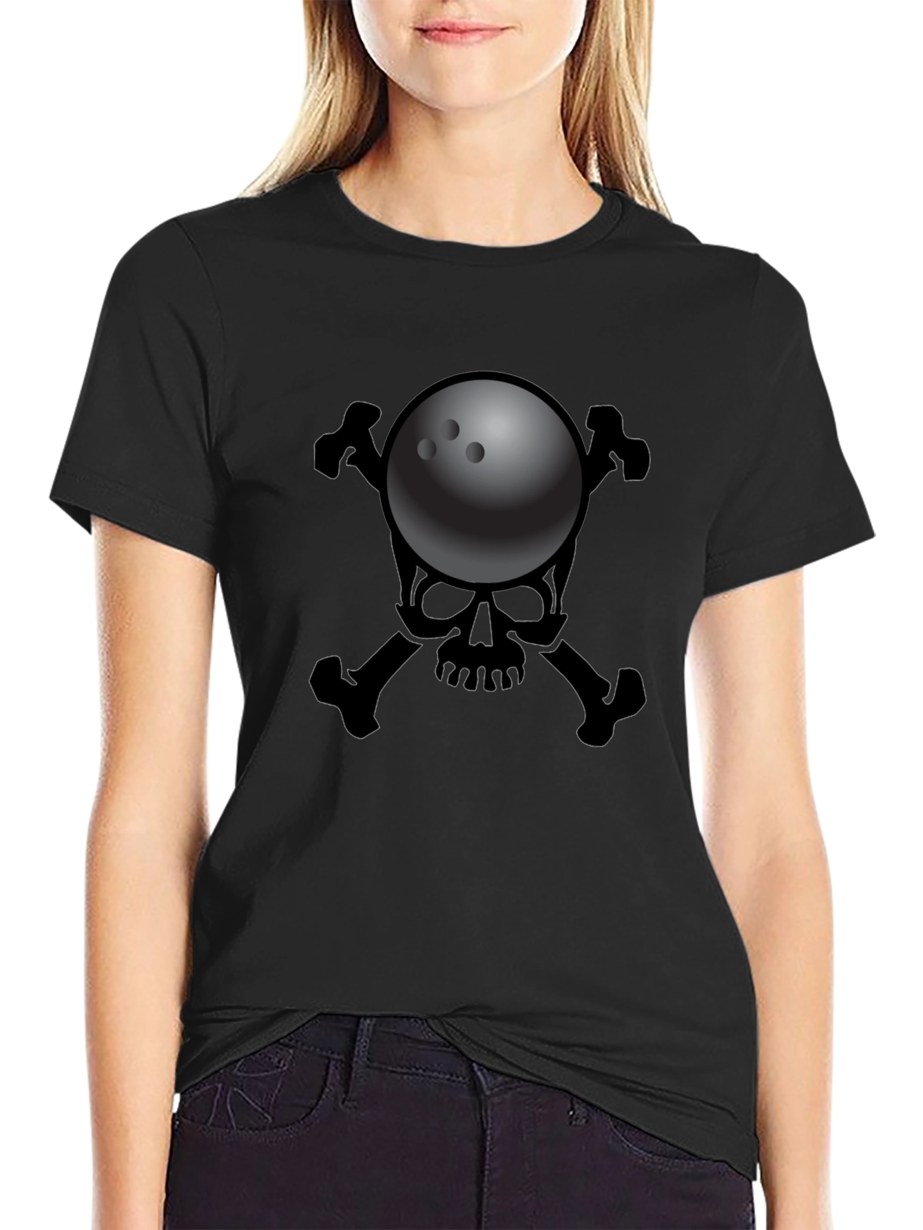 Bowling Skull T-Shirt - Strike Death Design