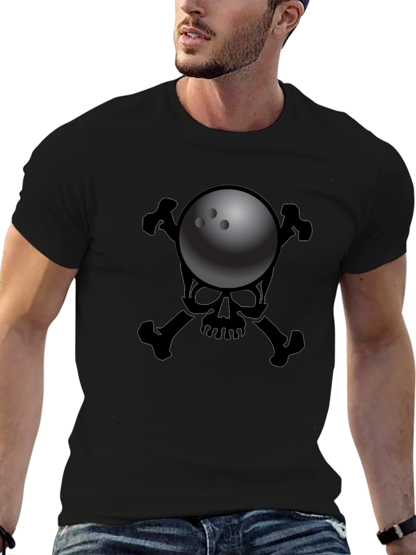 Bowling Skull T-Shirt - Strike Death Design