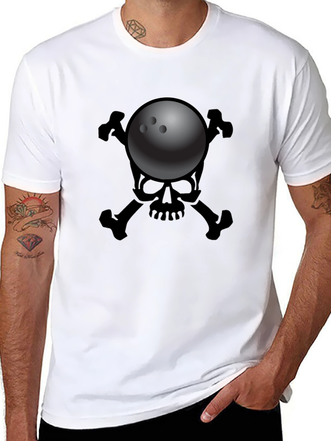 Bowling Skull T-Shirt - Strike Death Design