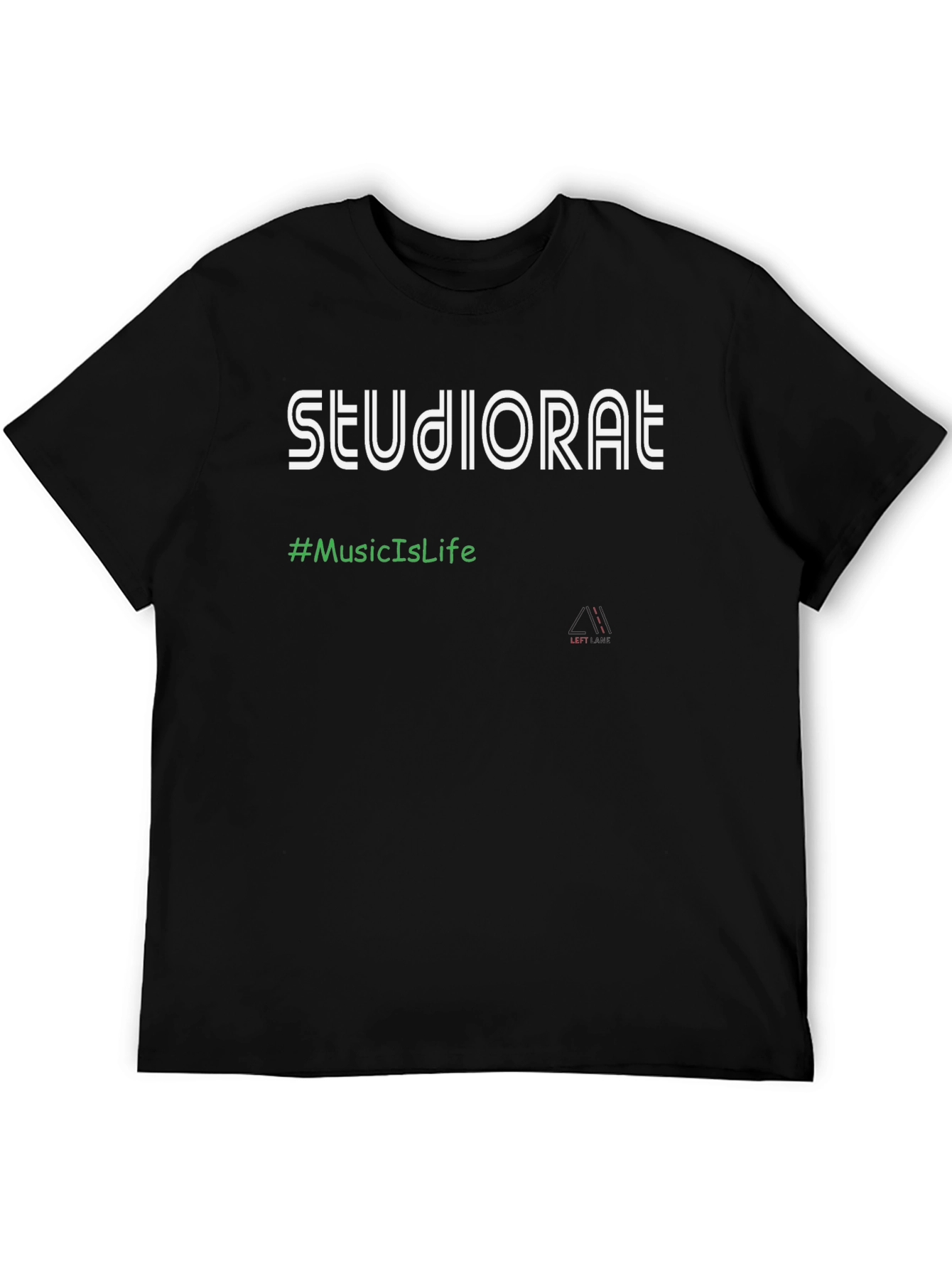 Studiorat #MusicIsLife Graphic T-Shirt - Black