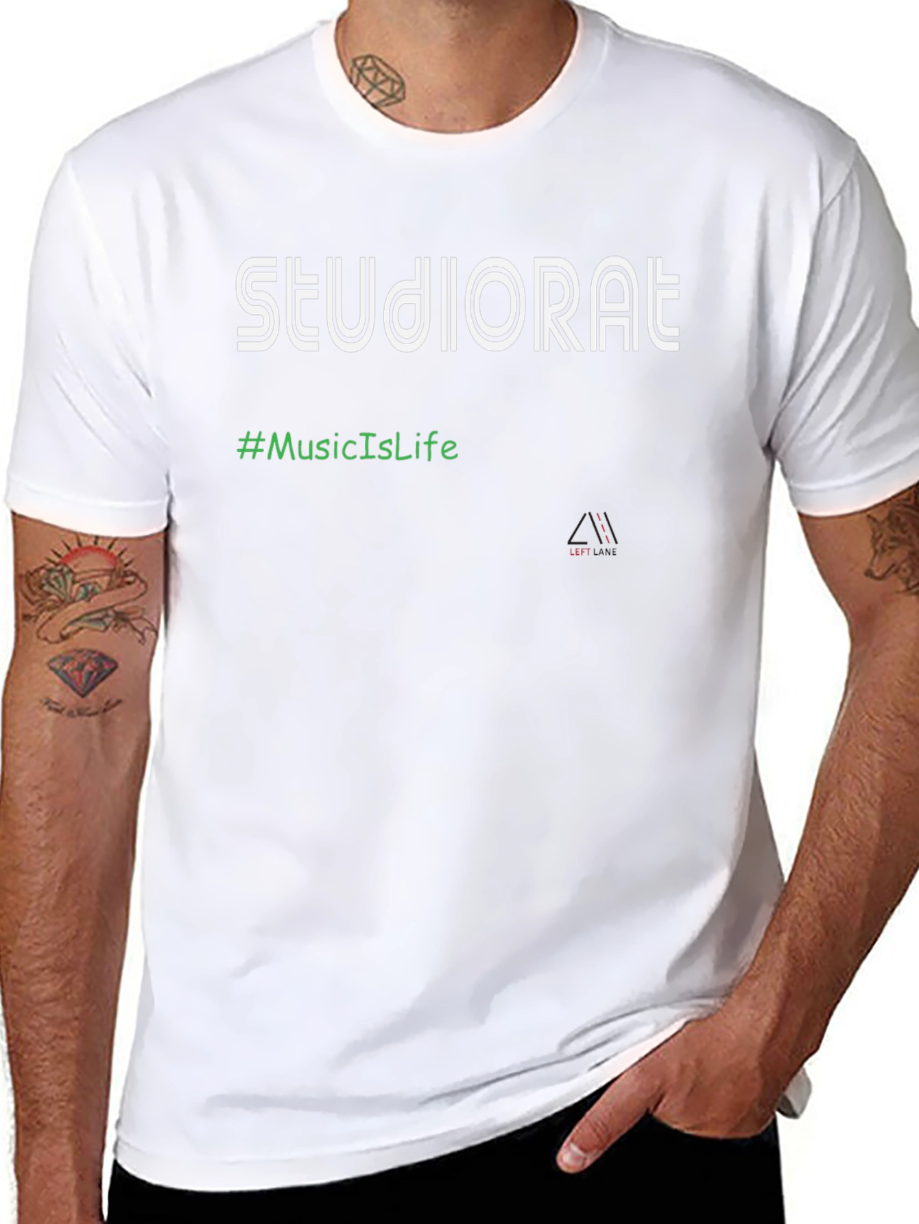 Studiorat #MusicIsLife Graphic T-Shirt - Black