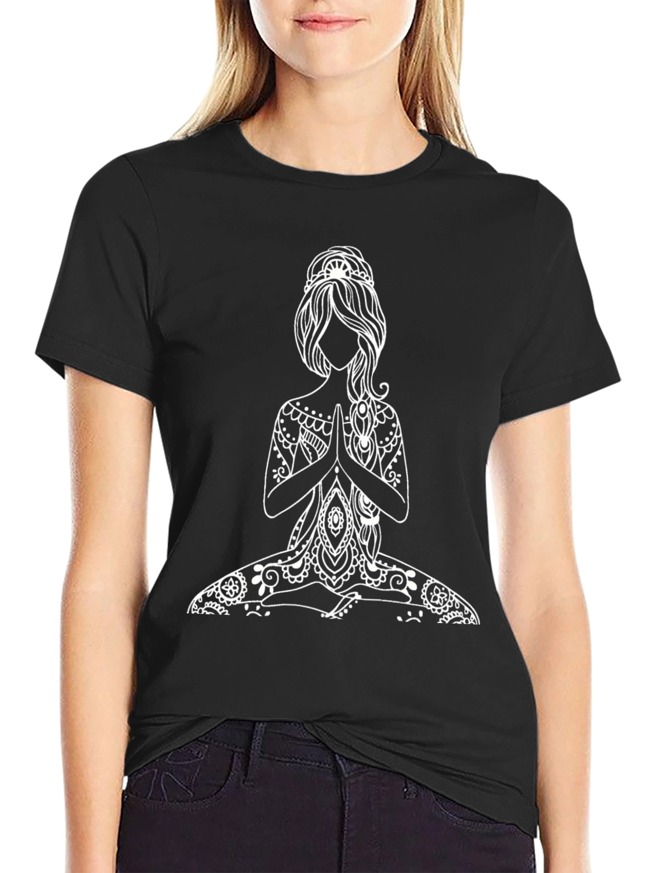 Yoga Girl Graphic Tee - Black