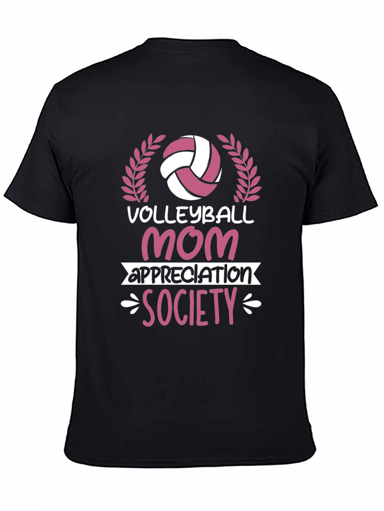 Volleyball Mom Appreciation Society Black T-Shirt