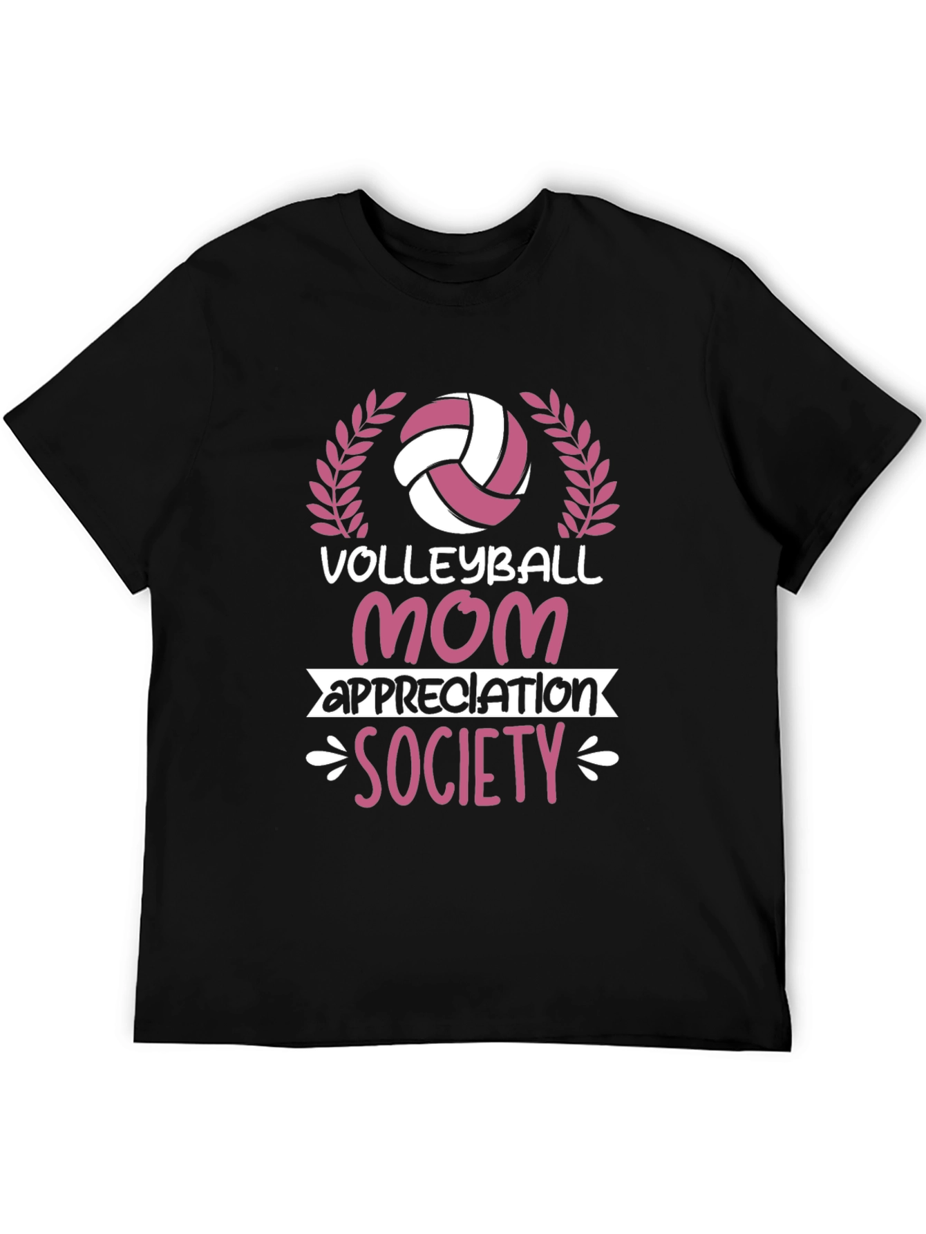 Volleyball Mom Appreciation Society Black T-Shirt