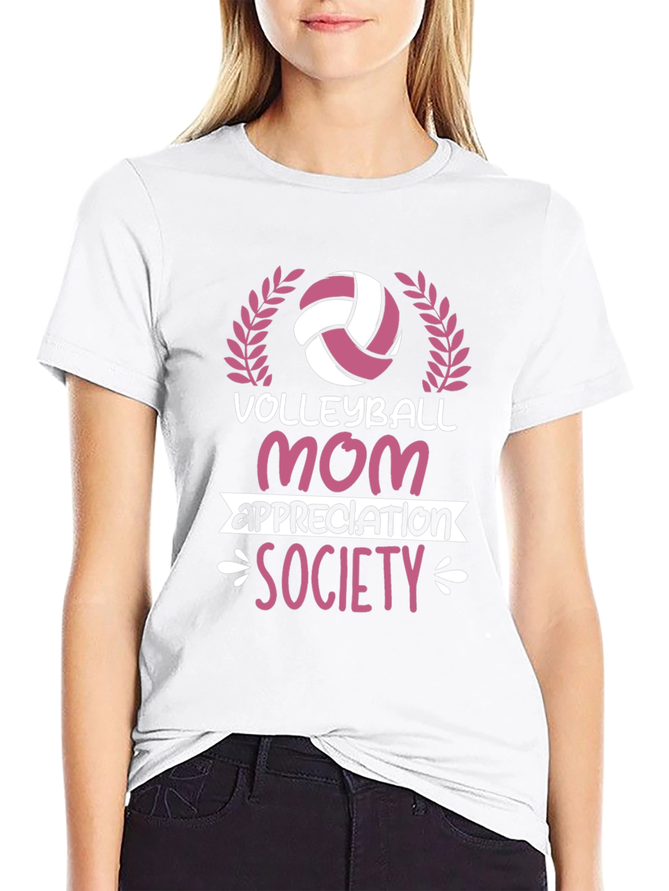 Volleyball Mom Appreciation Society Black T-Shirt