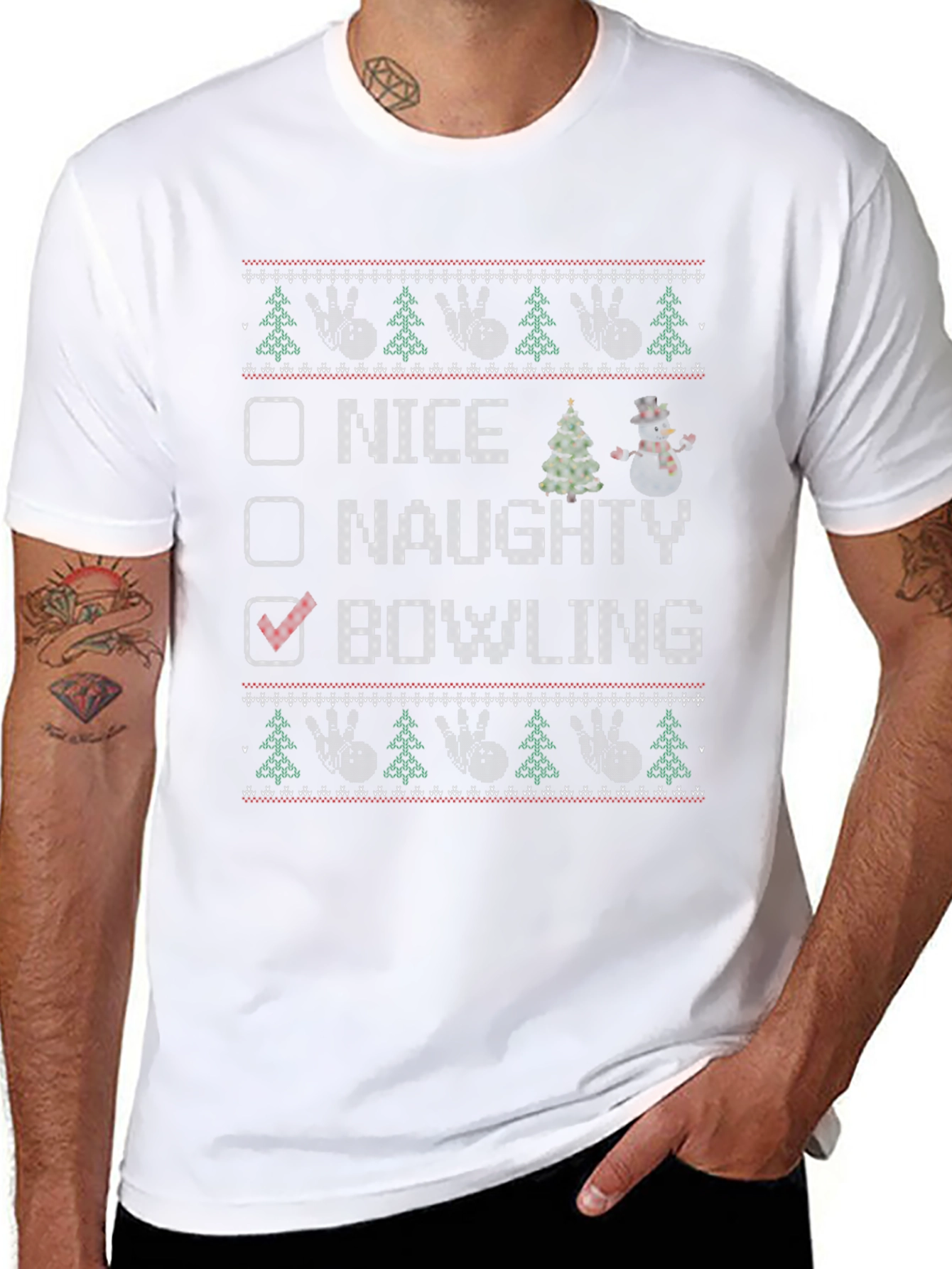 Bowling Ugly Christmas Sweater T-Shirt