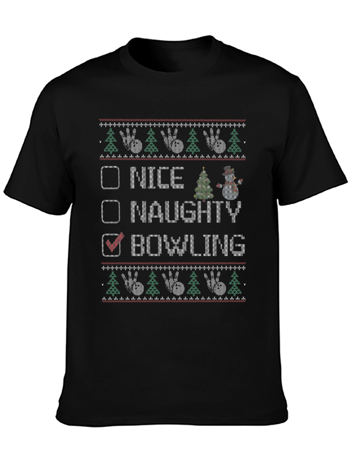 Bowling Ugly Christmas Sweater T-Shirt
