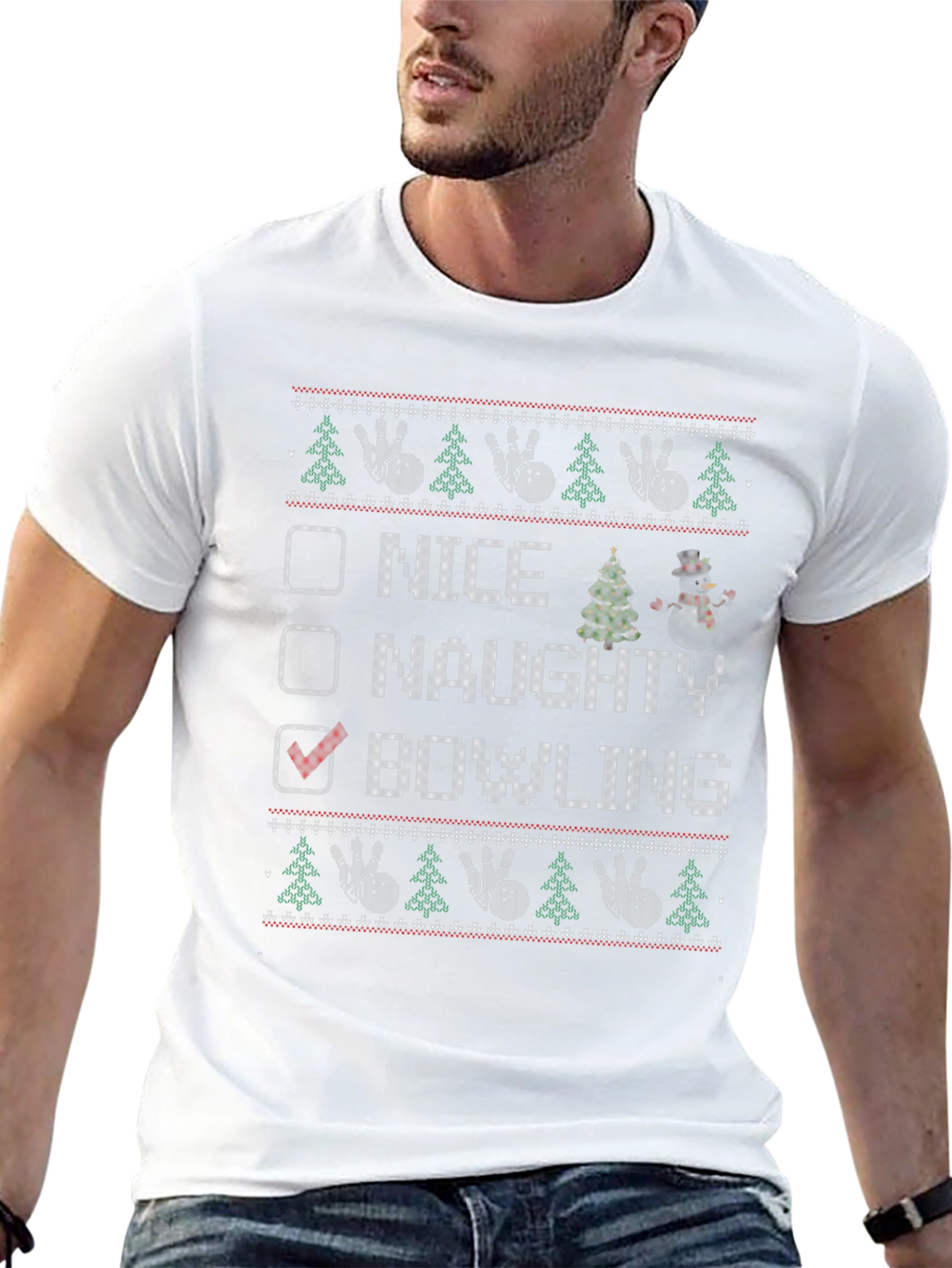 Bowling Ugly Christmas Sweater T-Shirt