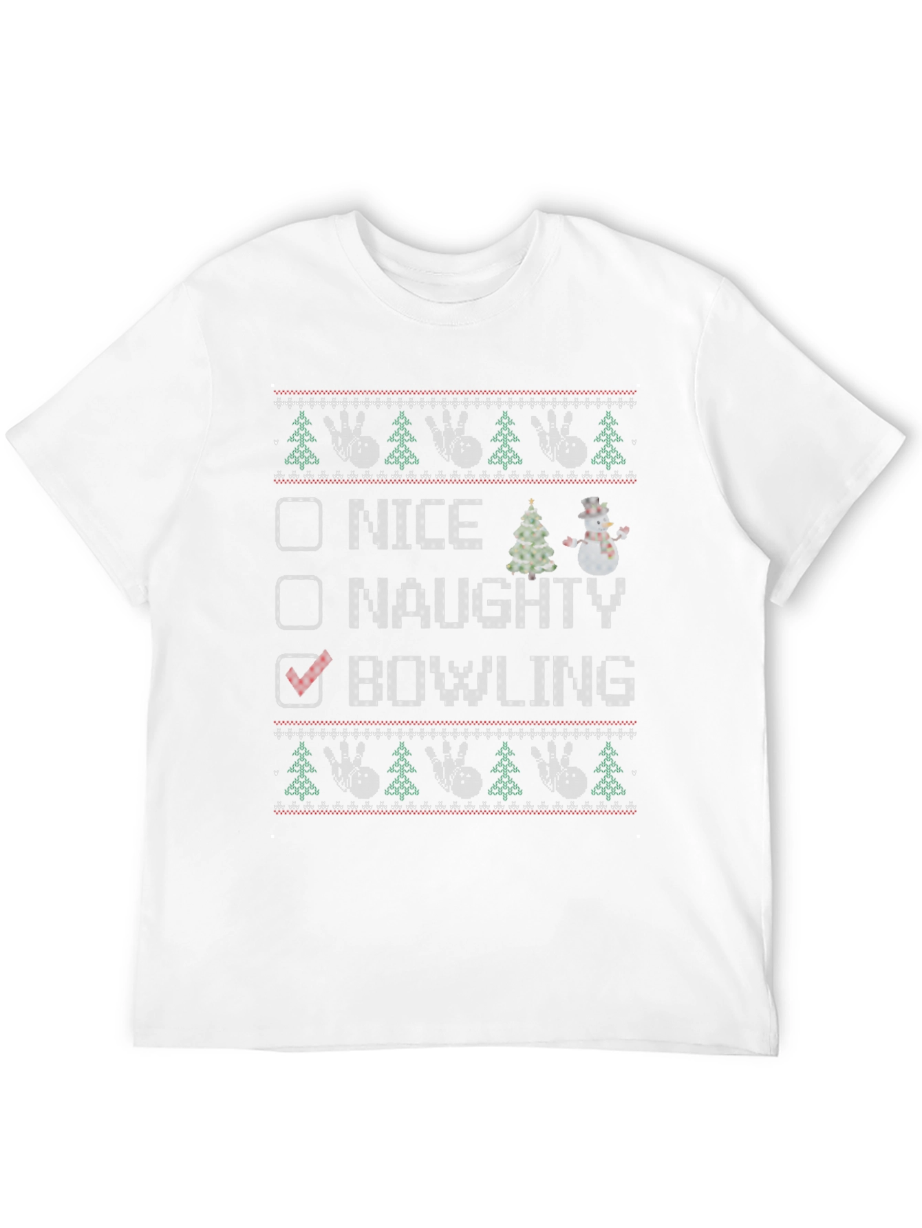 Bowling Ugly Christmas Sweater T-Shirt