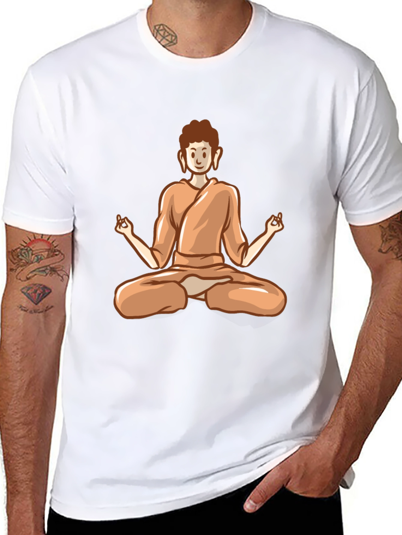 Buddha Meditation Graphic T-Shirt - Spiritual Zen Style