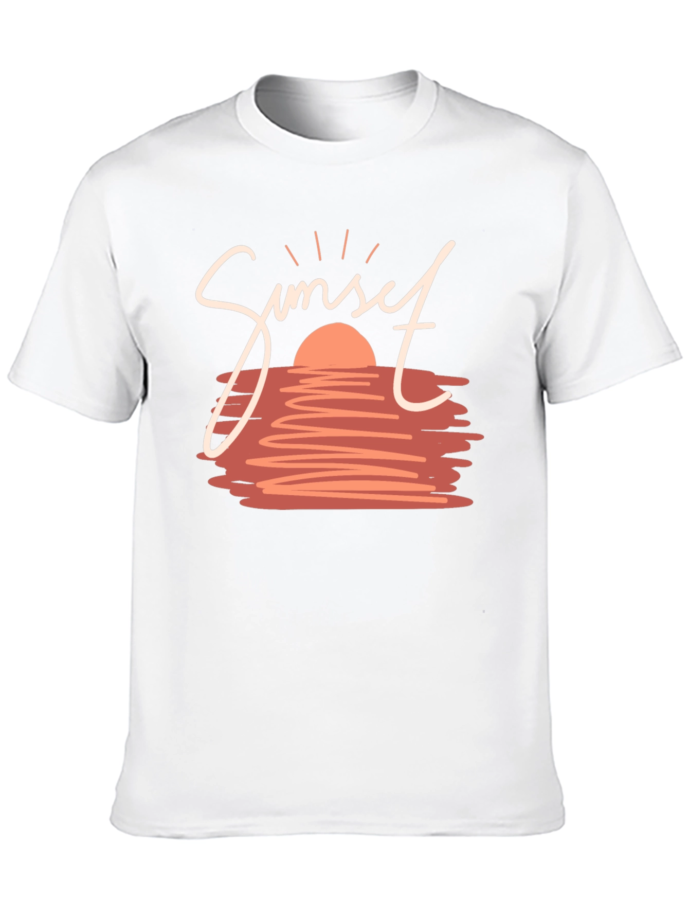 Sunset Graphic Tee - Stylish Black T-Shirt