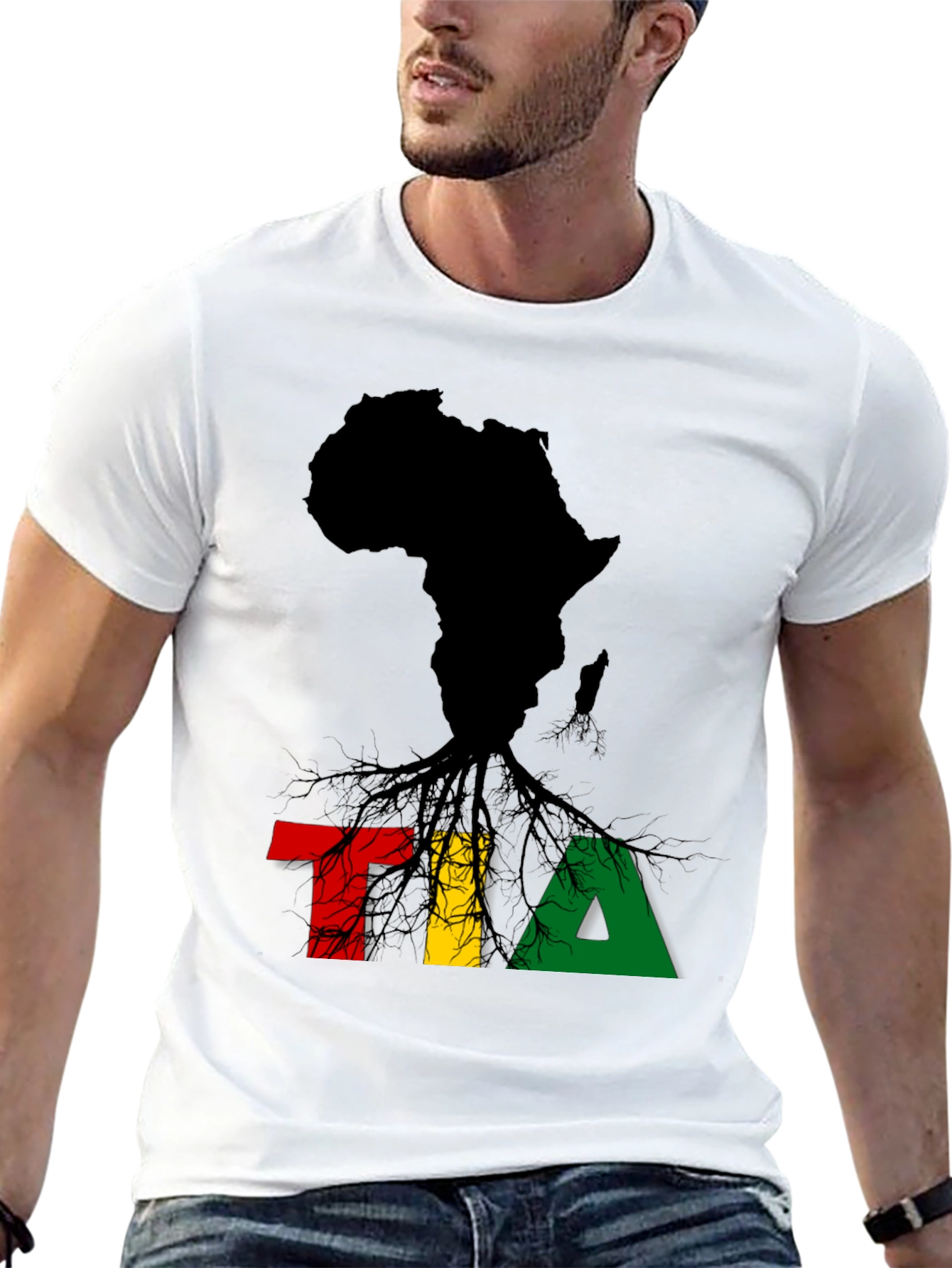 Africa Map TIA T-Shirt - Black Pride Tee