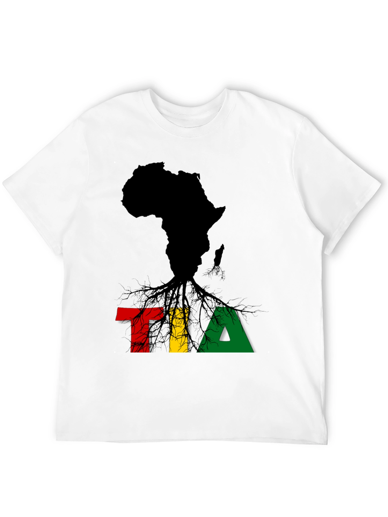 Africa Map TIA T-Shirt - Black Pride Tee