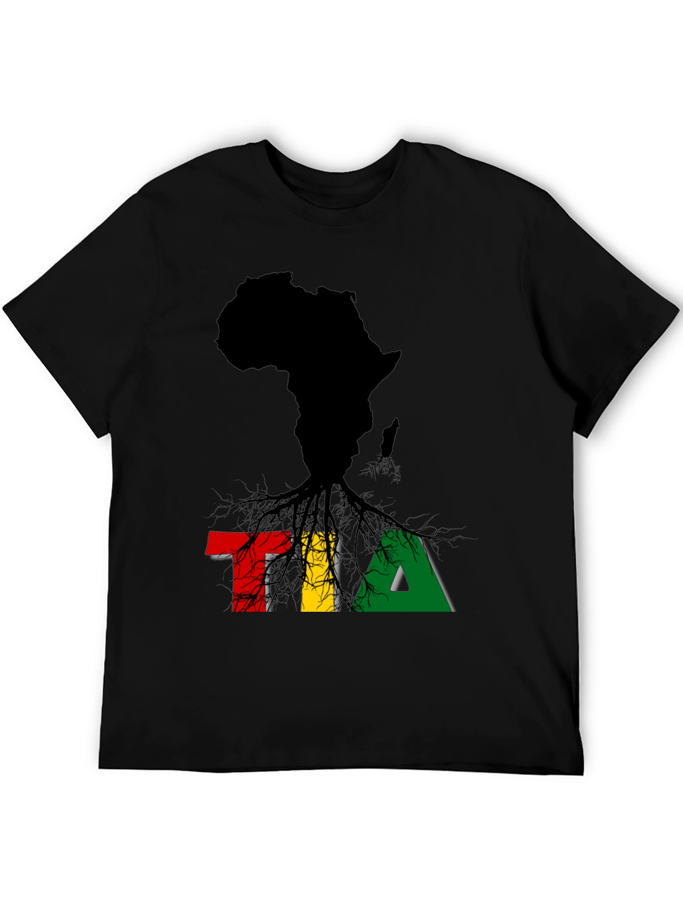 Africa Map TIA T-Shirt - Black Pride Tee