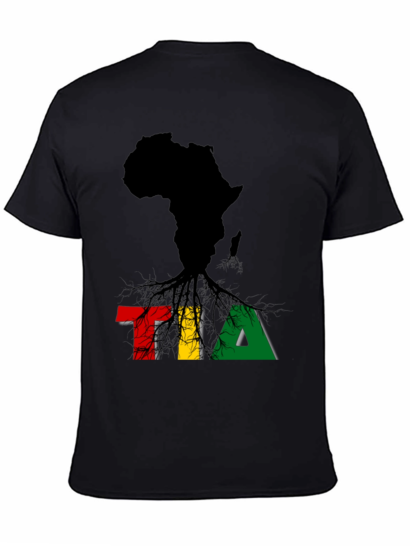 Africa Map TIA T-Shirt - Black Pride Tee