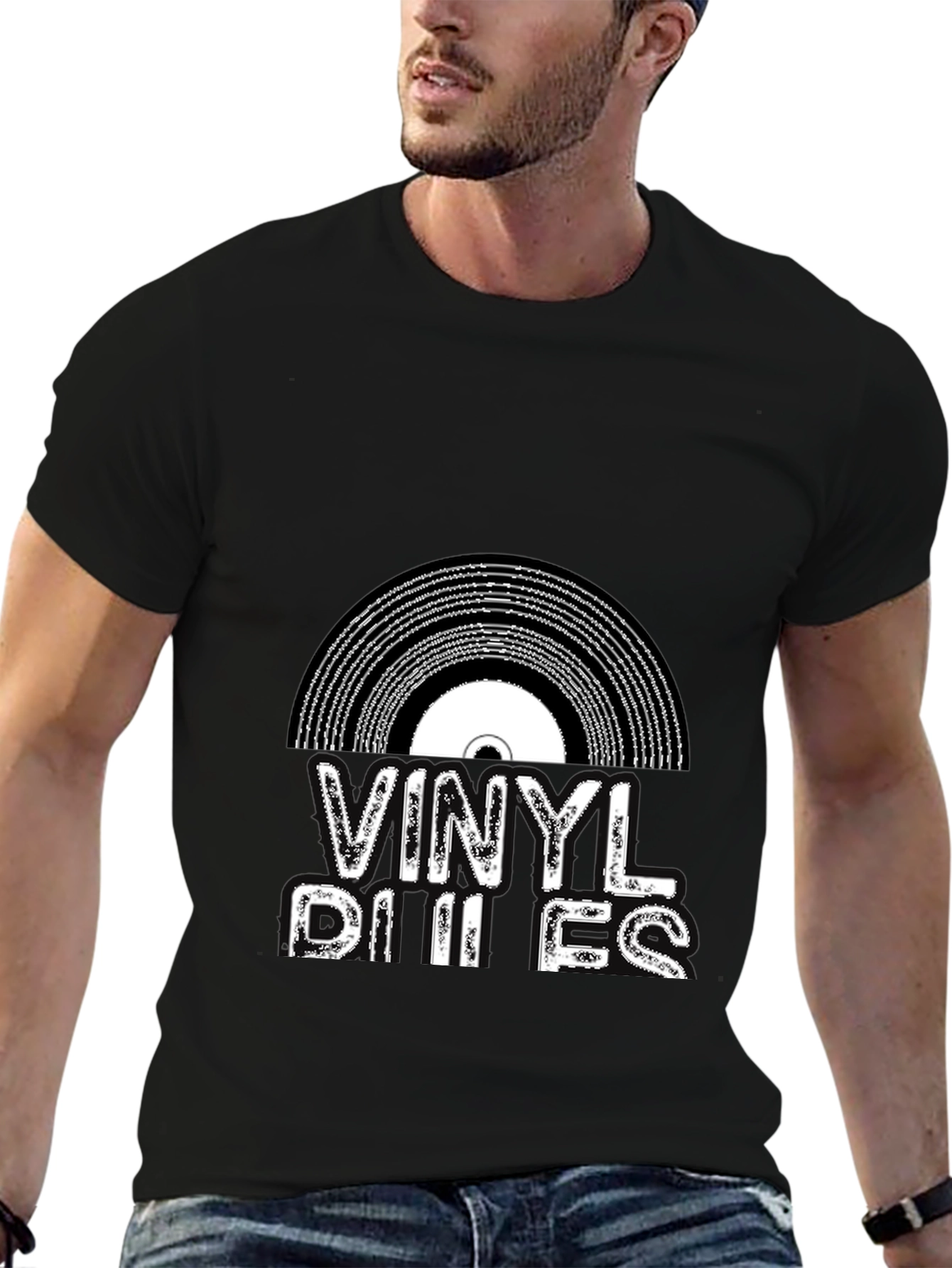 Vinyl Rules Black Graphic Tee
