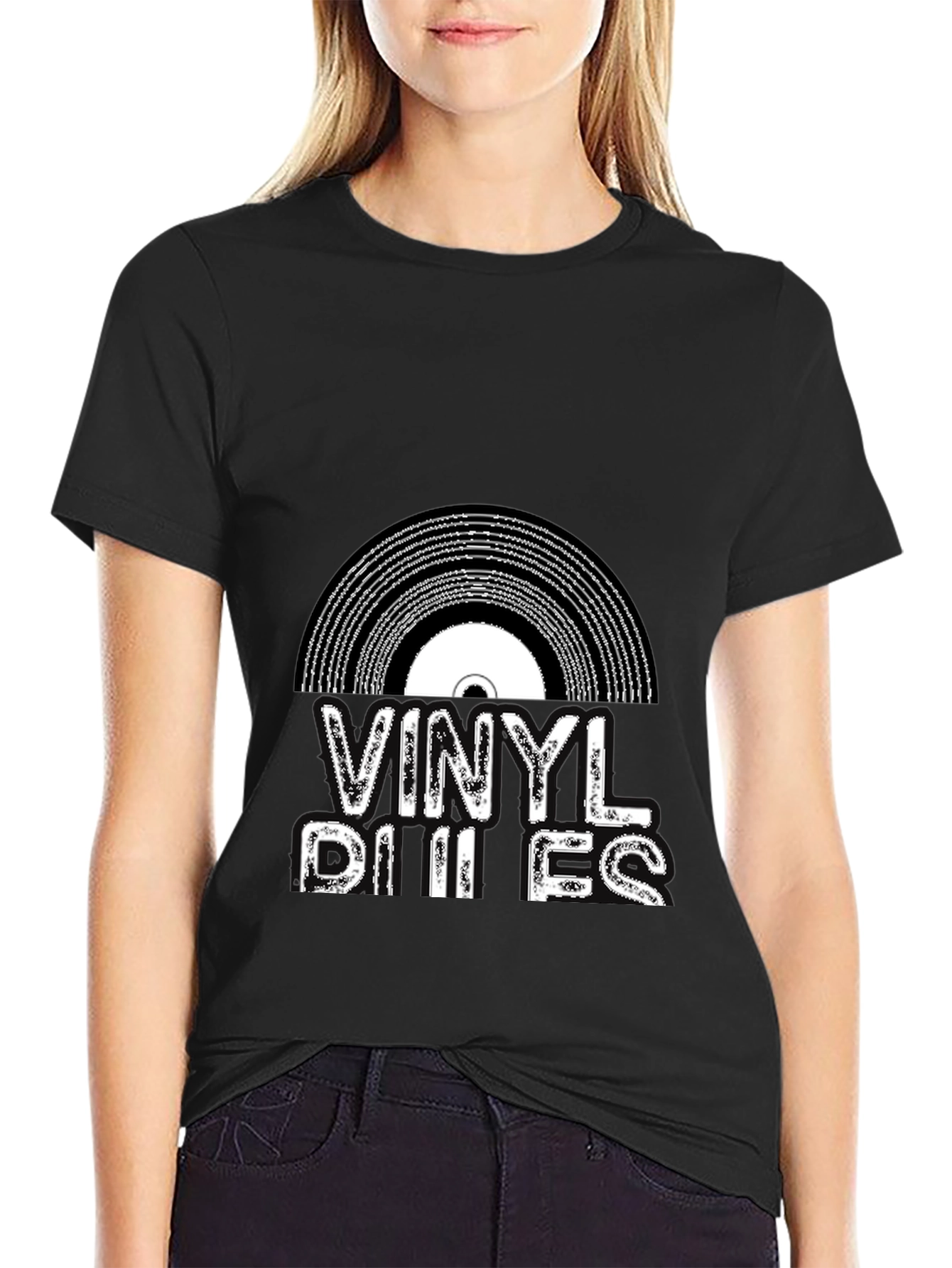 Vinyl Rules Black Graphic Tee