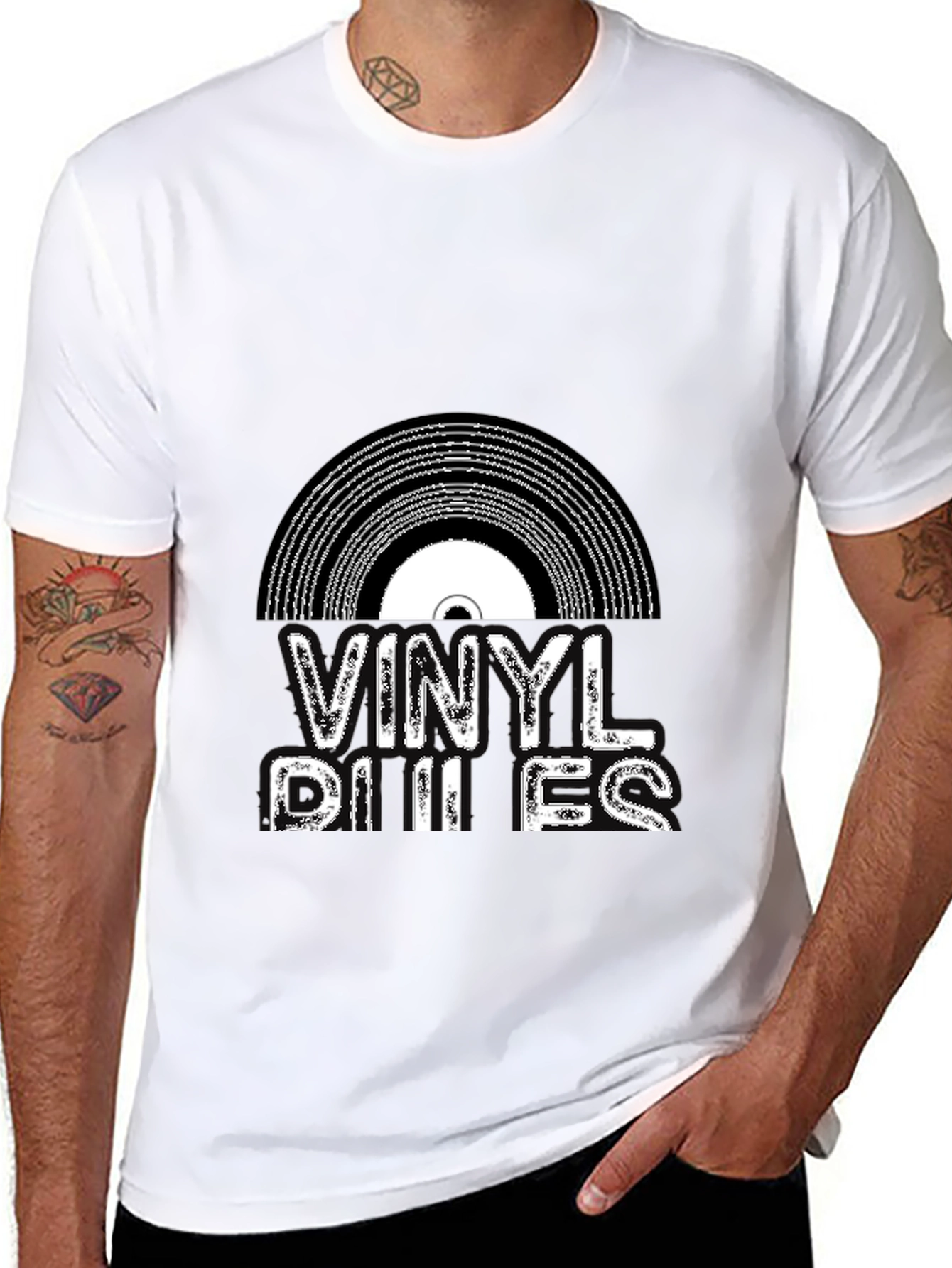 Vinyl Rules Black Graphic Tee