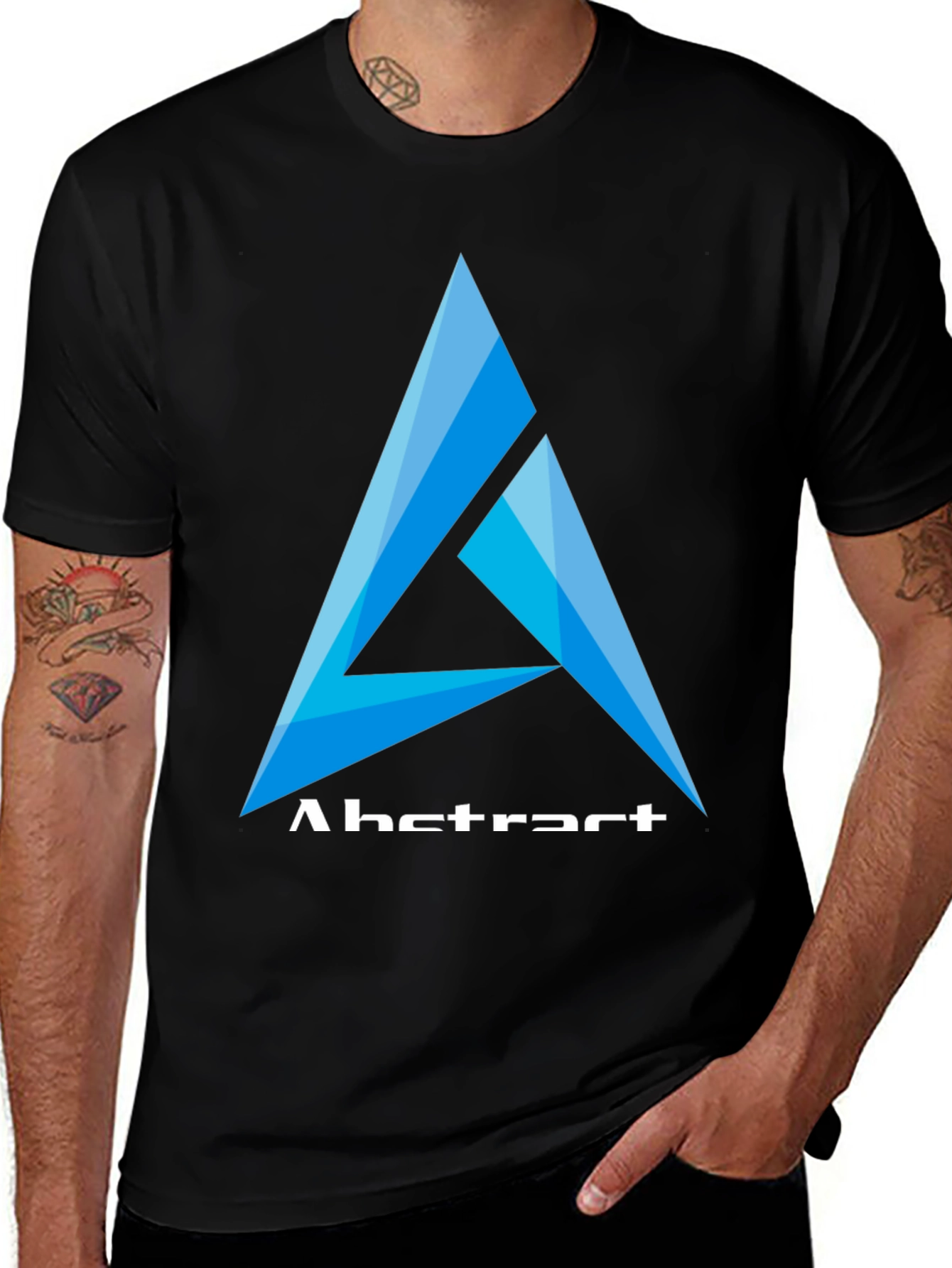 Abstract Logo Black T-Shirt