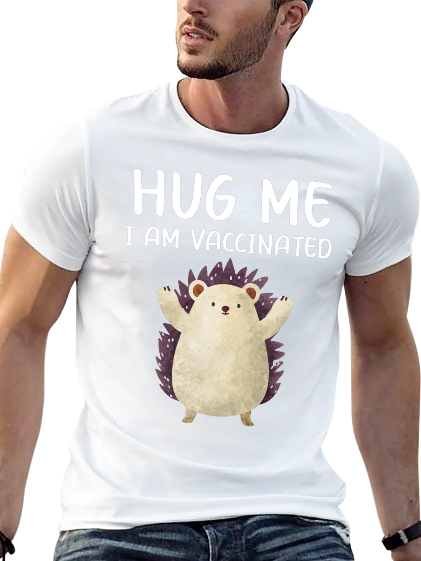 Vaccinated Hedgehog Graphic Tee